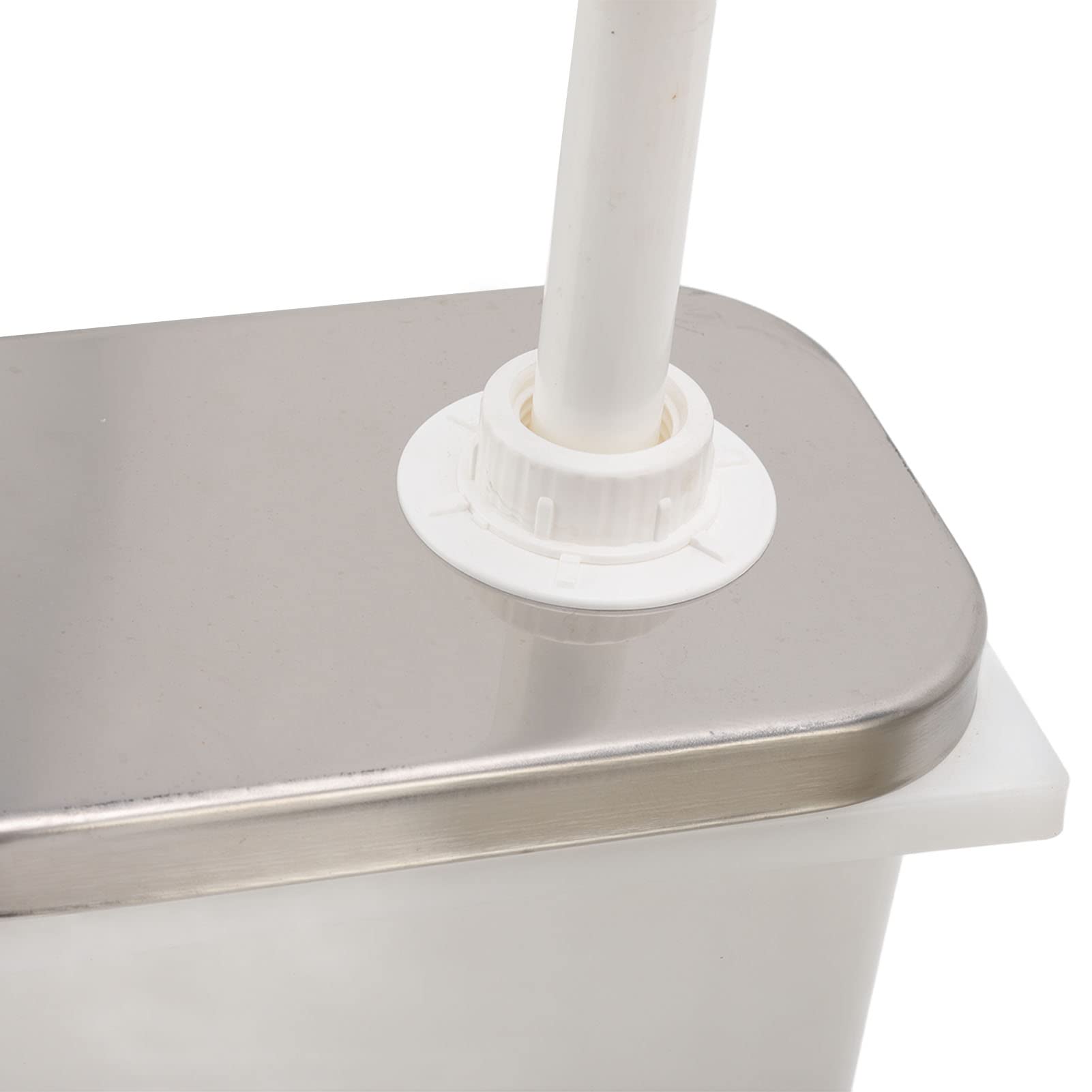 TOPINCN Stainless Steel Condiment Pump Station - 35ml Sauce Dispenser & Squeeze Pump for Ketchup, Mustard, Mayo (2L Triple Pump) - Perfect for Restaurants, Cafes, and Home Kitchens