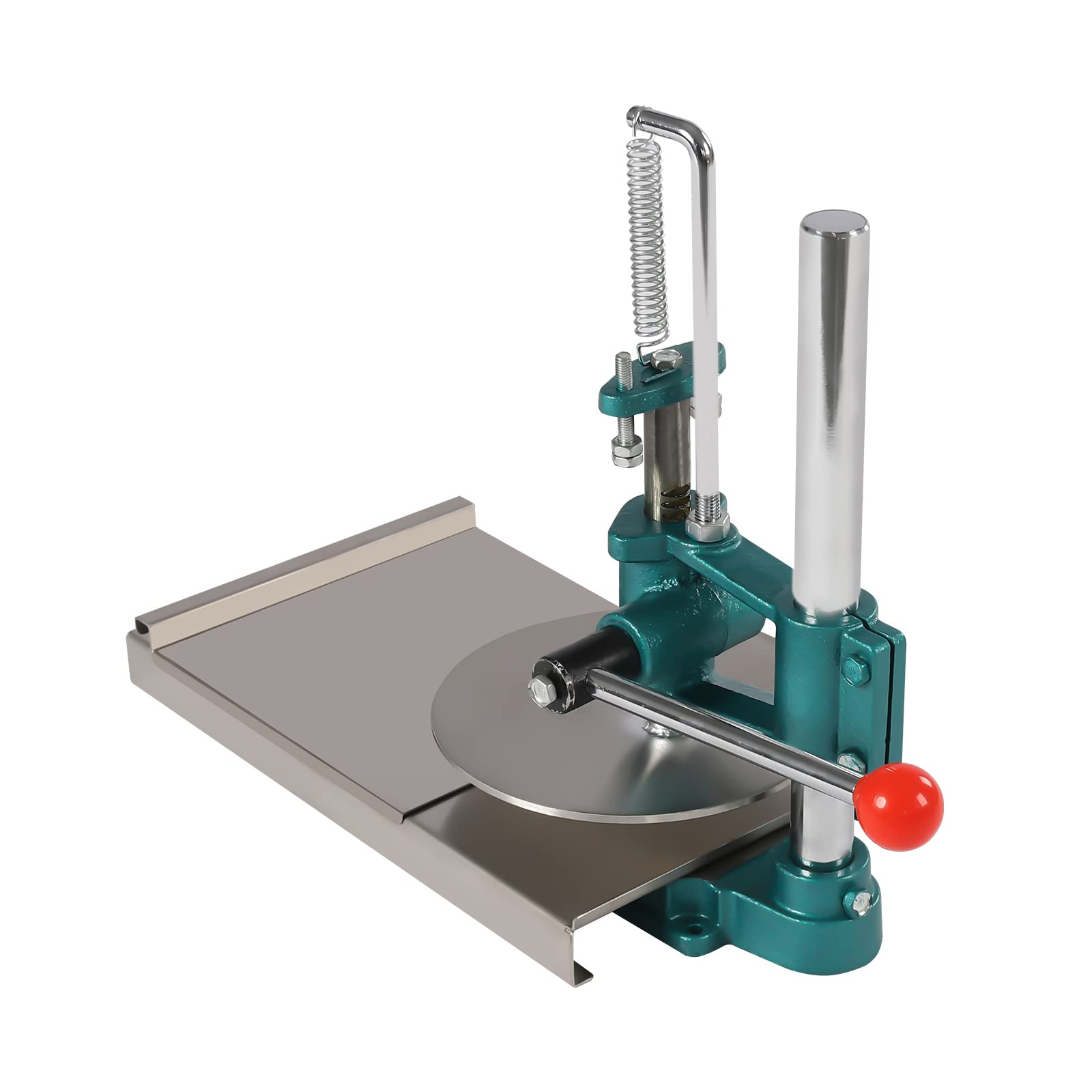 7.9 Inch Commercial Stainless Steel Pizza Dough Press Machine - Adjustable Thickness Dough Press with 0.2