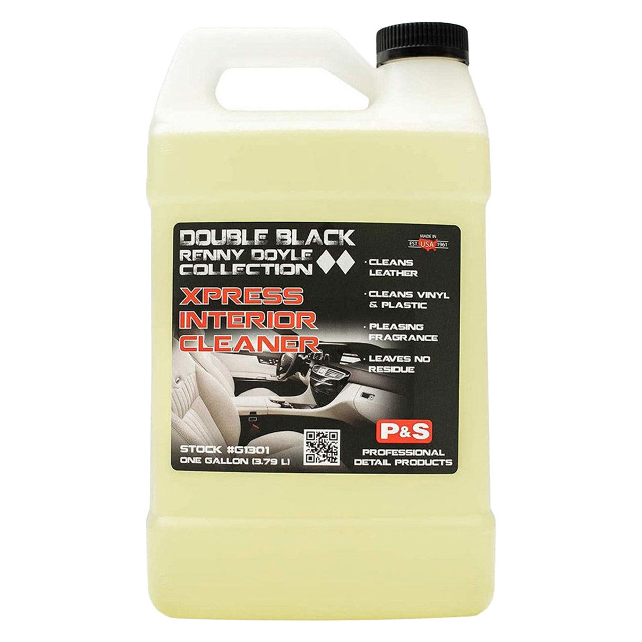 P&S Double Black Collection Xpress Interior Cleaner – Premium Car Interior Detailing Spray for Leather, Vinyl & Plastic – Quick & Easy Cleaning Solution for Cars, Trucks & SUVs