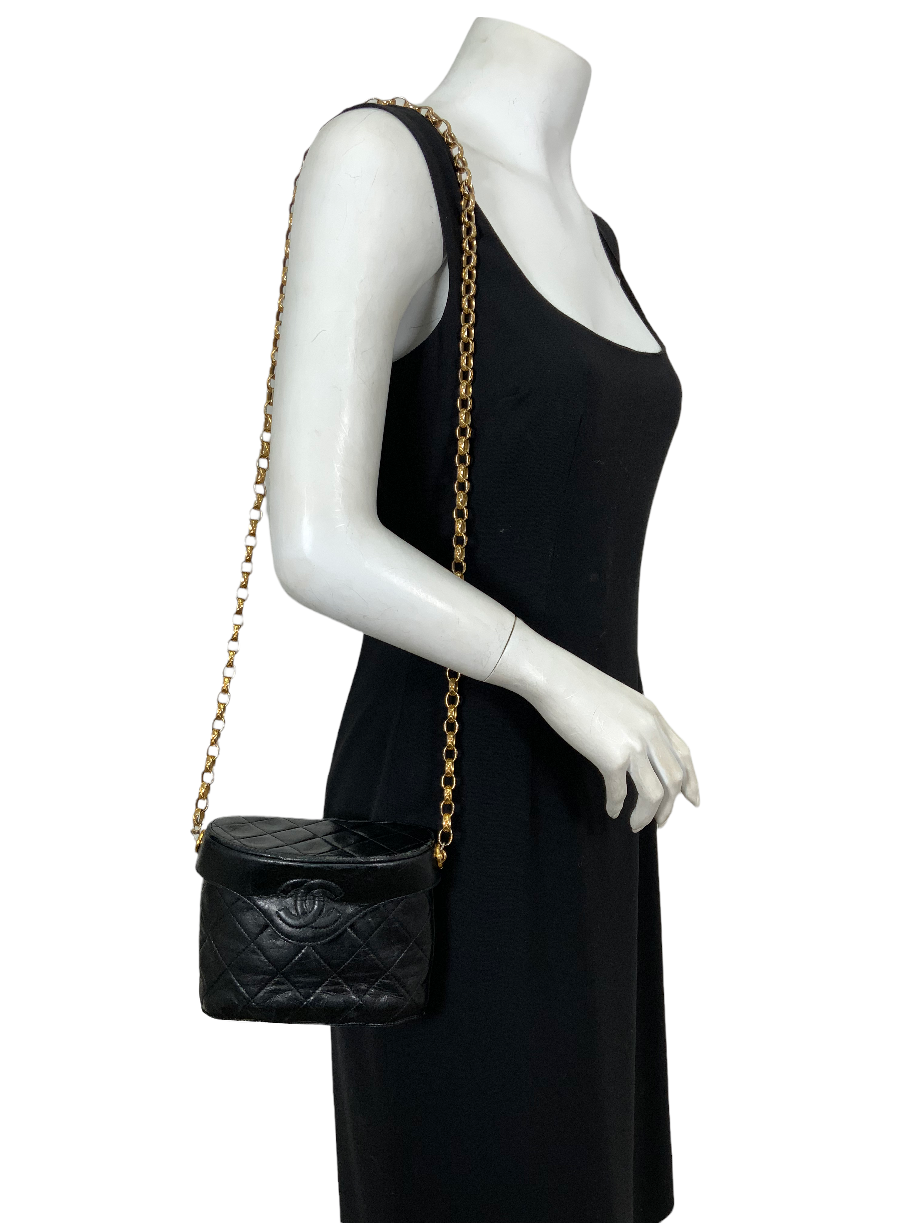 Vintage Chanel Lambskin Bijoux Chain Mini Bucket Bag - Luxury Designer Crossbody Purse for Women | Perfect for Evening Parties, Date Nights & Special Occasions
