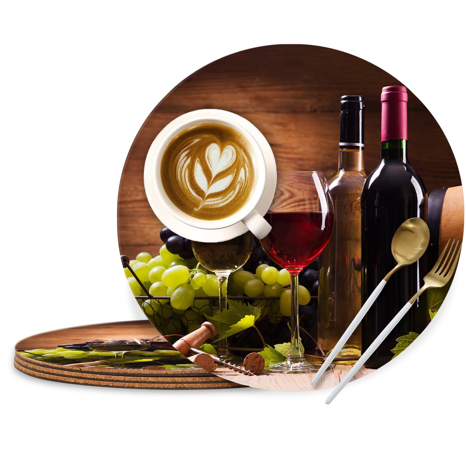 Round Cork Placemats Set of 4 - 13.7