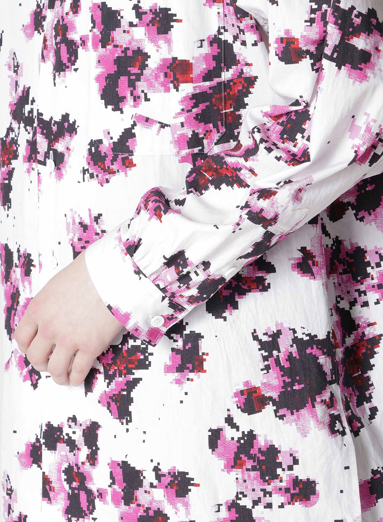 BROAD FLOWER PT BIG BLOUSE - Women's Flowy Boho Blouse with Floral Print, Loose Fit Tunic Top for Casual Wear, Beach Cover-Up & Summer Outfits