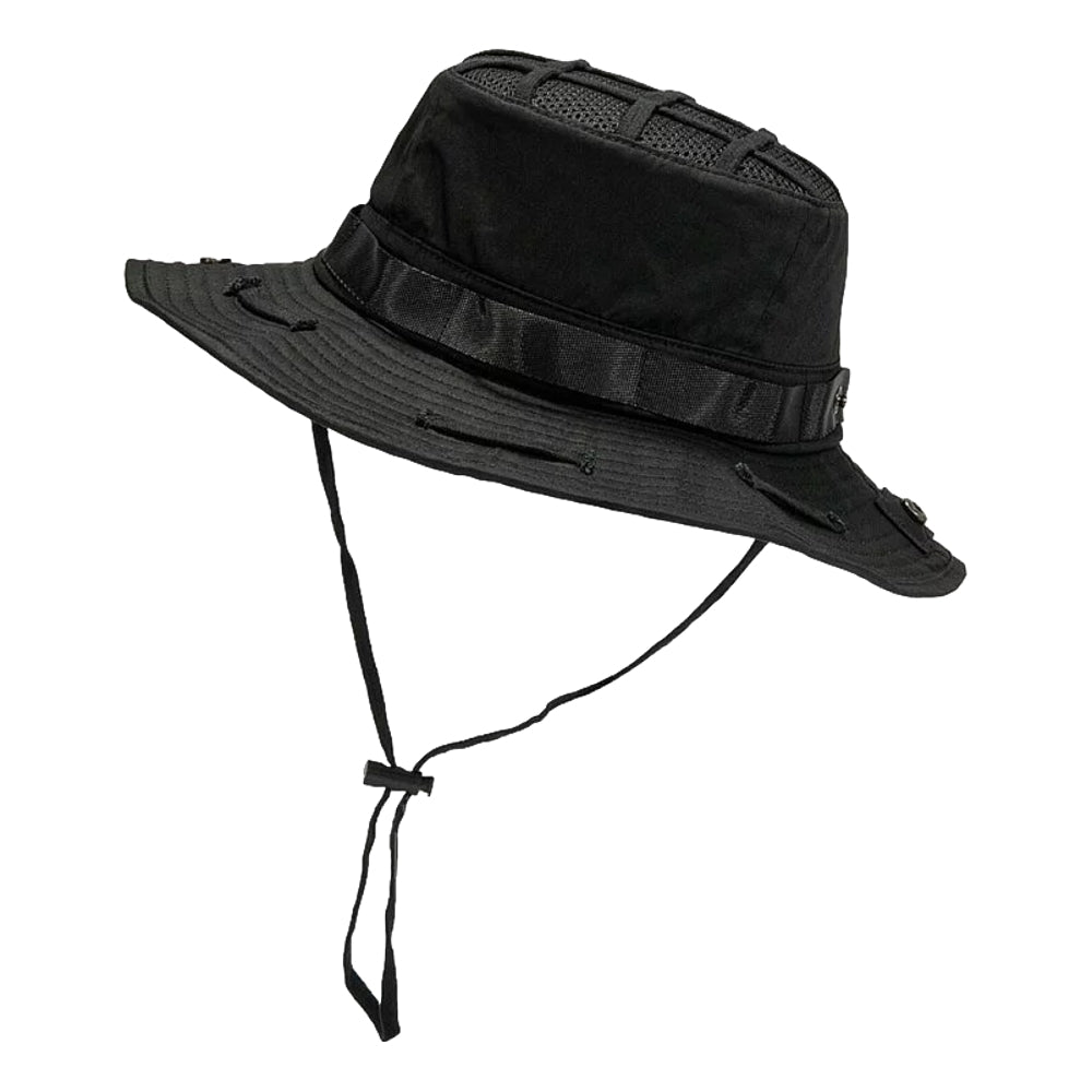 FORKICKS Cross Straps Bucket Hiking Hat for Men & Women - Adjustable Outdoor Sun Hat for Hiking, Camping, Fishing - Black
