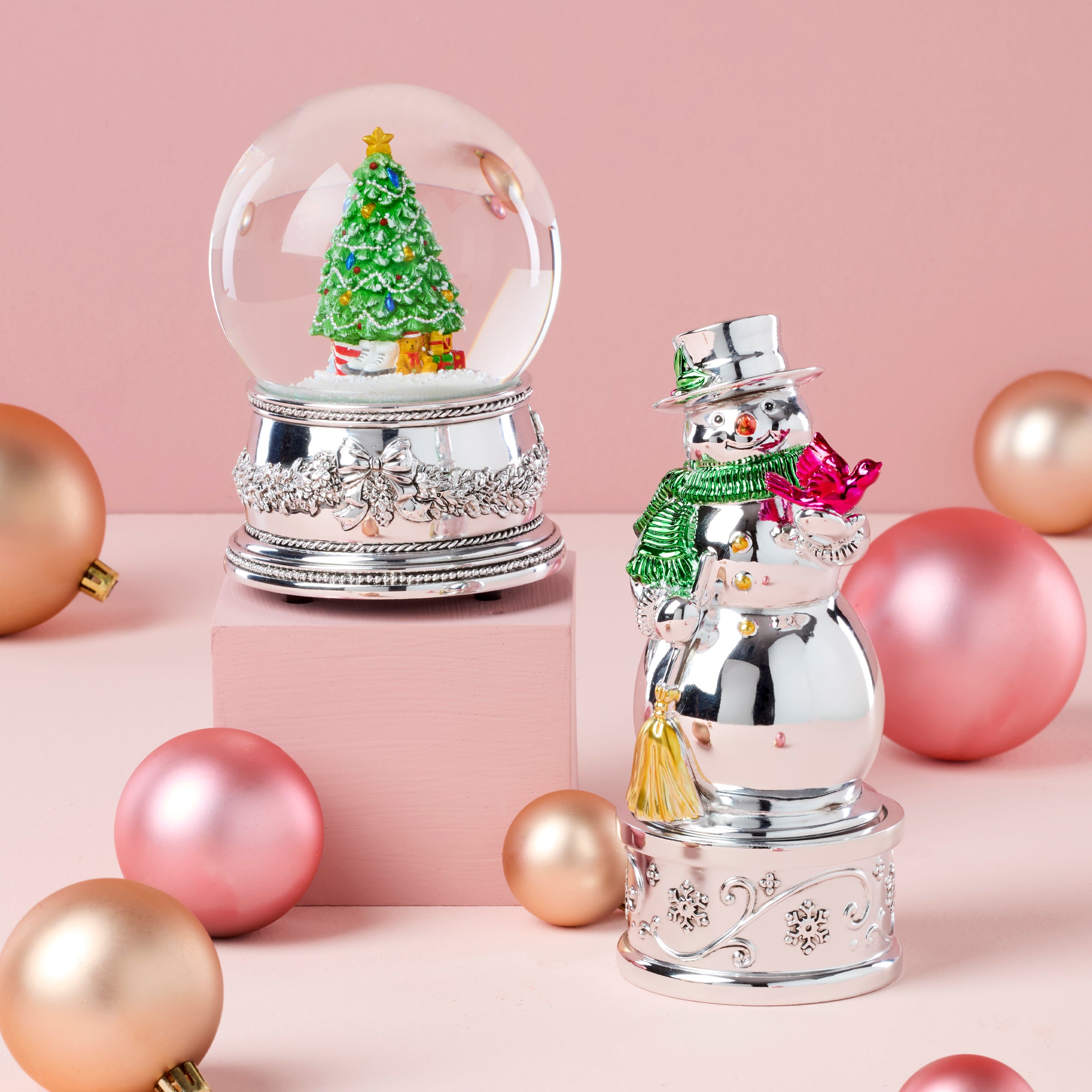 Christmas Tree Musical Snow Globe - Holiday Decor with Festive Music & Snowfall - Perfect for Home, Office, and Gift Giving During Christmas Season