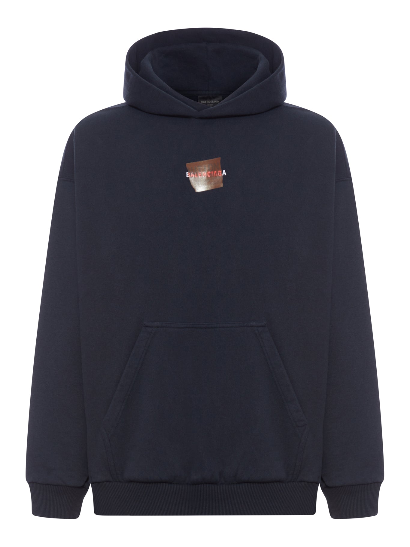 Balenciaga Black Hoodie for Men & Women | Faded Black, White & Red | Streetwear Fashion, Casual Wear & Gym Outfit