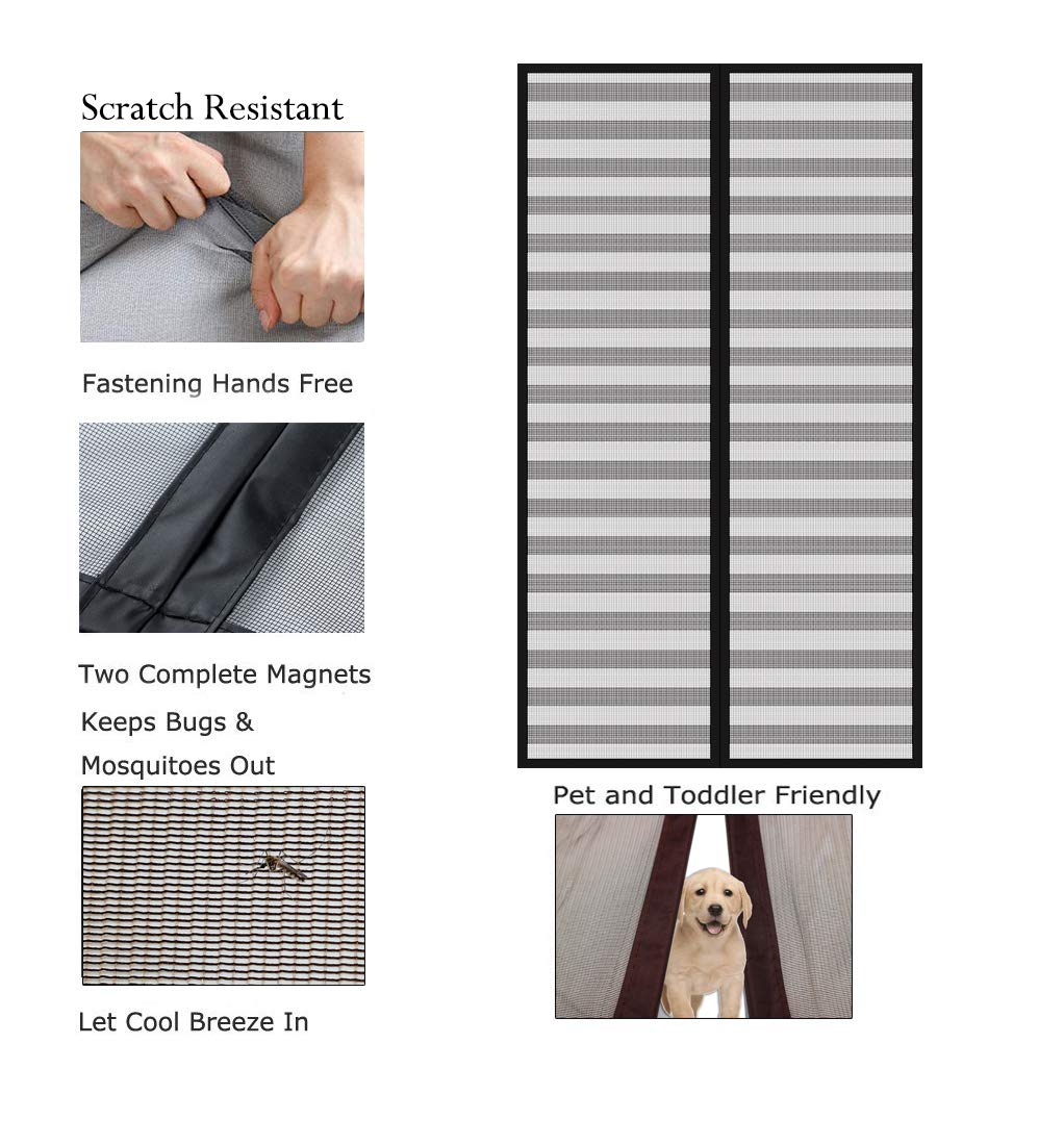 Fiberglass Magnetic Window Screen - Flame Retardant, No Drilling (35