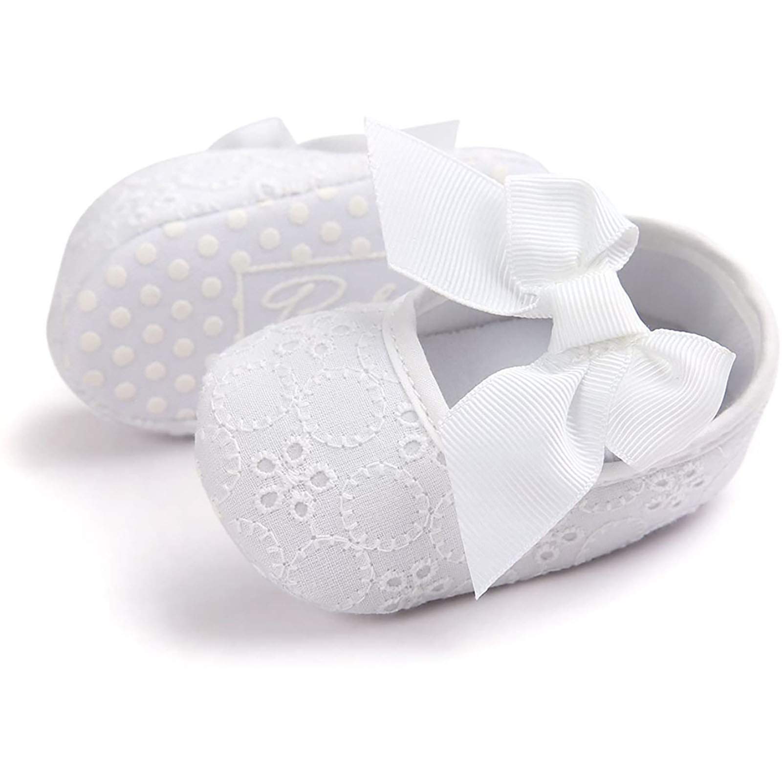 Lykmera Toddler Sneakers for Girls - Soft Princess Embroidered Baby Shoes (White, 6-12M) - Perfect for First Walkers & Playtime