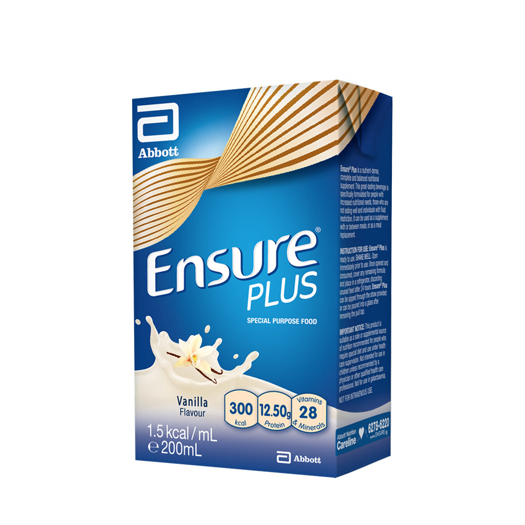 Ensure Plus Nutrition Shake - 200ml Bottle, High Protein Meal Replacement for Adults, Vanilla Flavor - Ideal for Weight Management, Post-Surgery Recovery & Busy Lifestyles