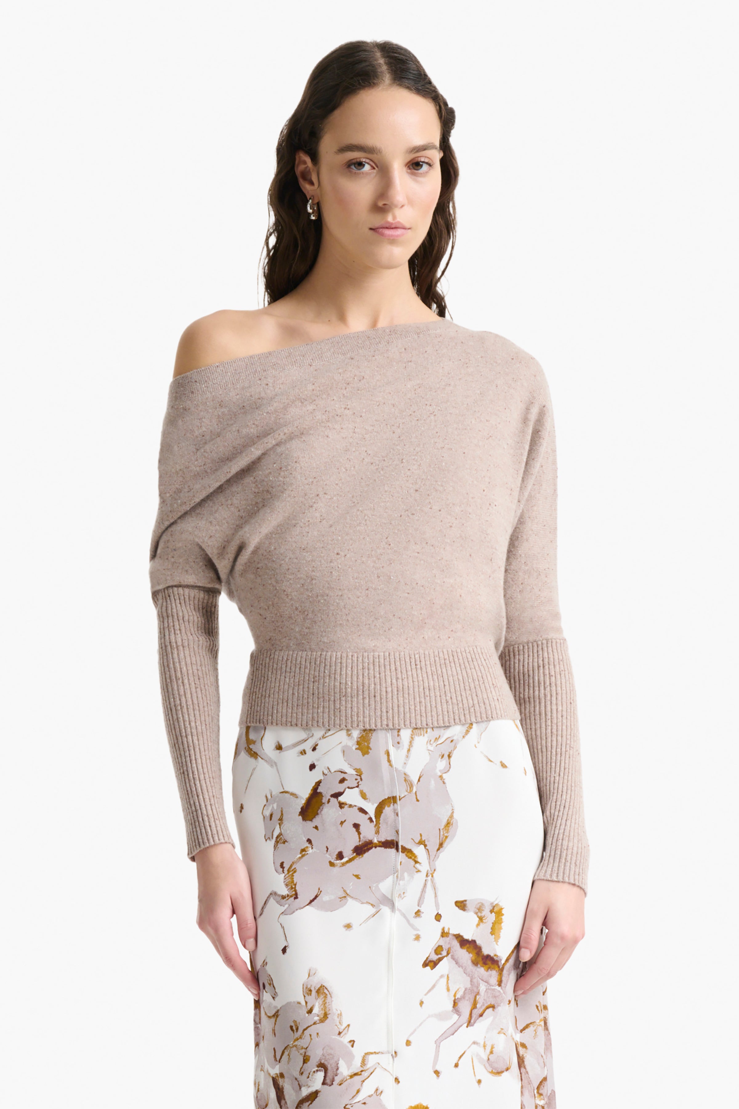 Paxi Sweater Nimbus Melange - Soft Knit Pullover for Women | Cozy Winter Fashion | Perfect for Casual Wear, Office & Date Nights