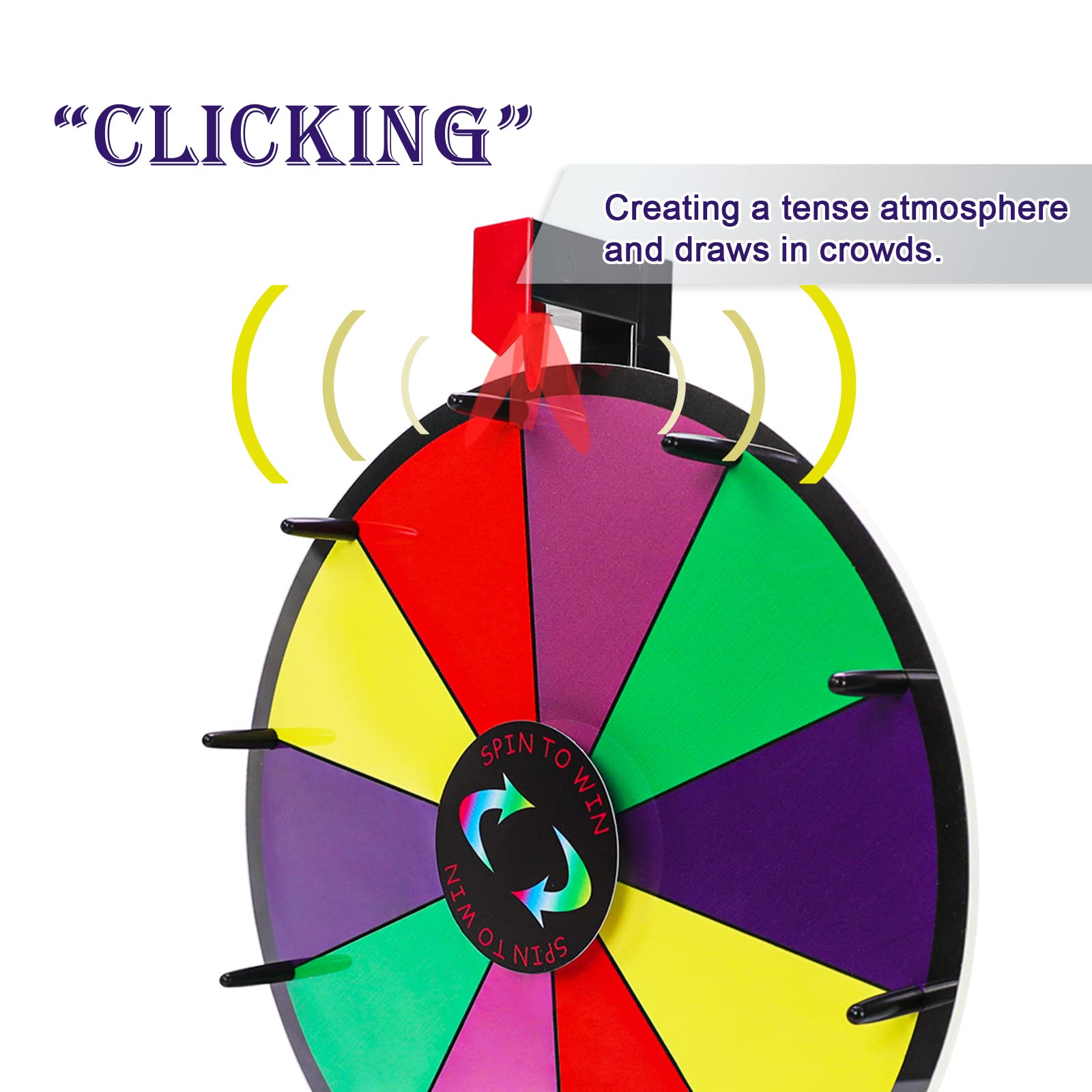 iElyiEsy Spinning Prize Wheel Replacement Kit with Red Pointer & Nuts - Carnival Wheel Pegs for Trade Shows, Birthday Parties, Game Nights & Festive Events