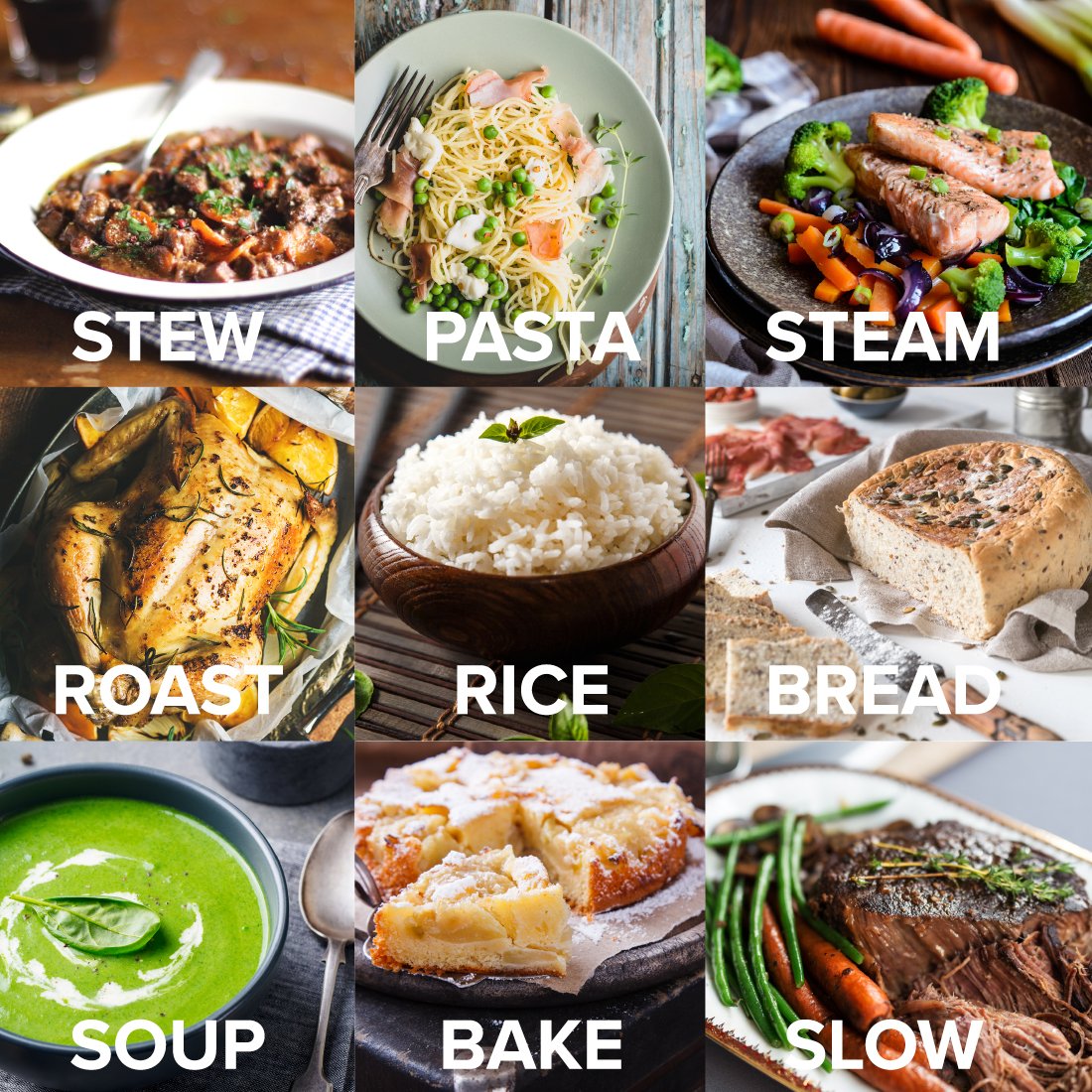CleverChef 14-in-1 Multi Cooker - Stew, Roast, Slow Cook, Steam, Bake, Bread Maker, Rice & Soup Cooker (5-Portion Capacity, Charcoal Black) - Perfect for Family Dinners, Meal Prep & Healthy Cooking