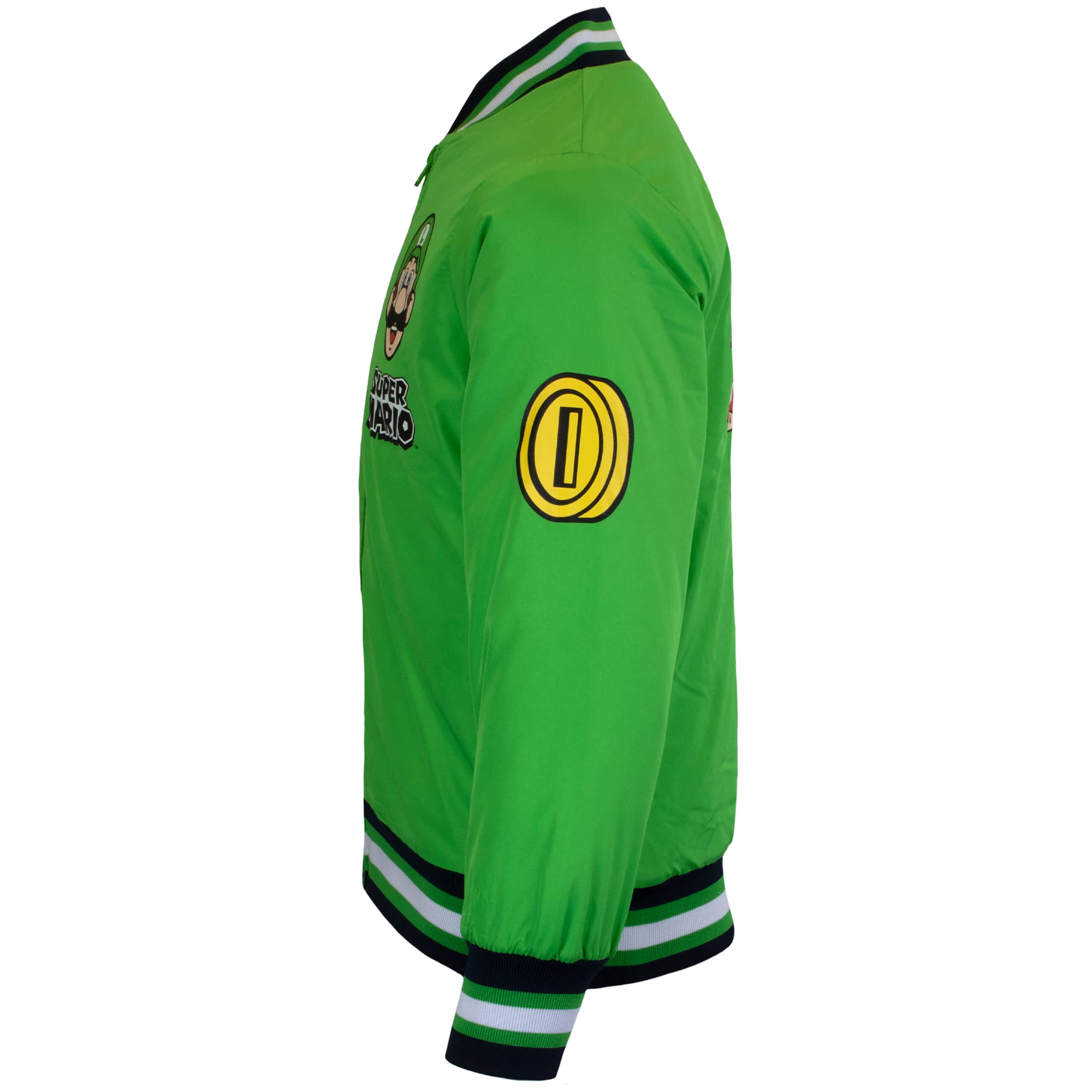 Nintendo Super Mario Bomber Jacket - Mario & Luigi Video Game Inspired Windbreaker for Men & Women | Perfect for Cosplay, Gaming Events & Streetwear Fashion