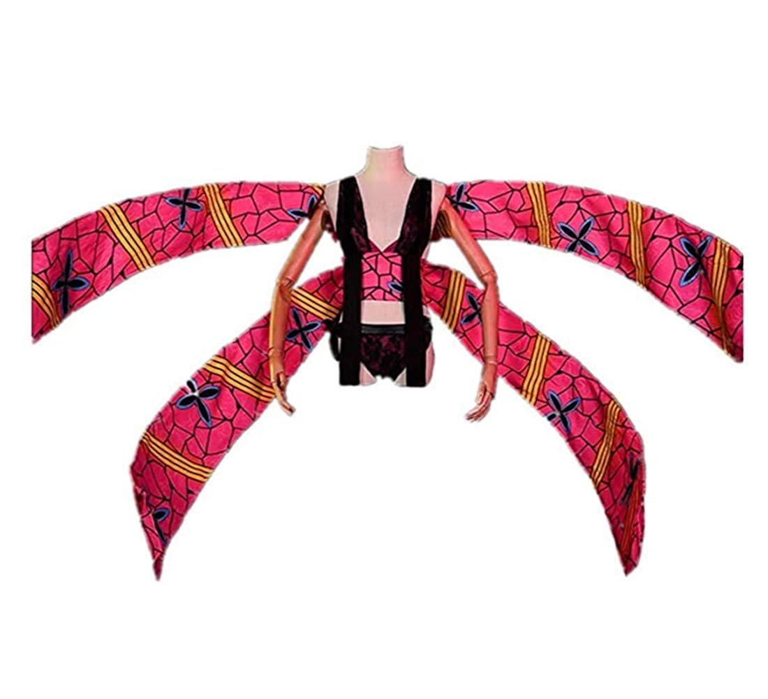 Demon Slayer Kimetsu no Yaiba Nezuko Kamado Cosplay Costume - Anime Kimono Outfit with Accessories for Halloween, Conventions & Cosplay Events