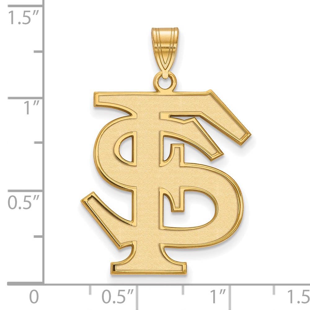 Florida State Extra Large 1 Inch Gold Plated Pendant - Perfect for Necklaces, Keychains & Gifts for Graduation, Birthday & Travel Souvenirs