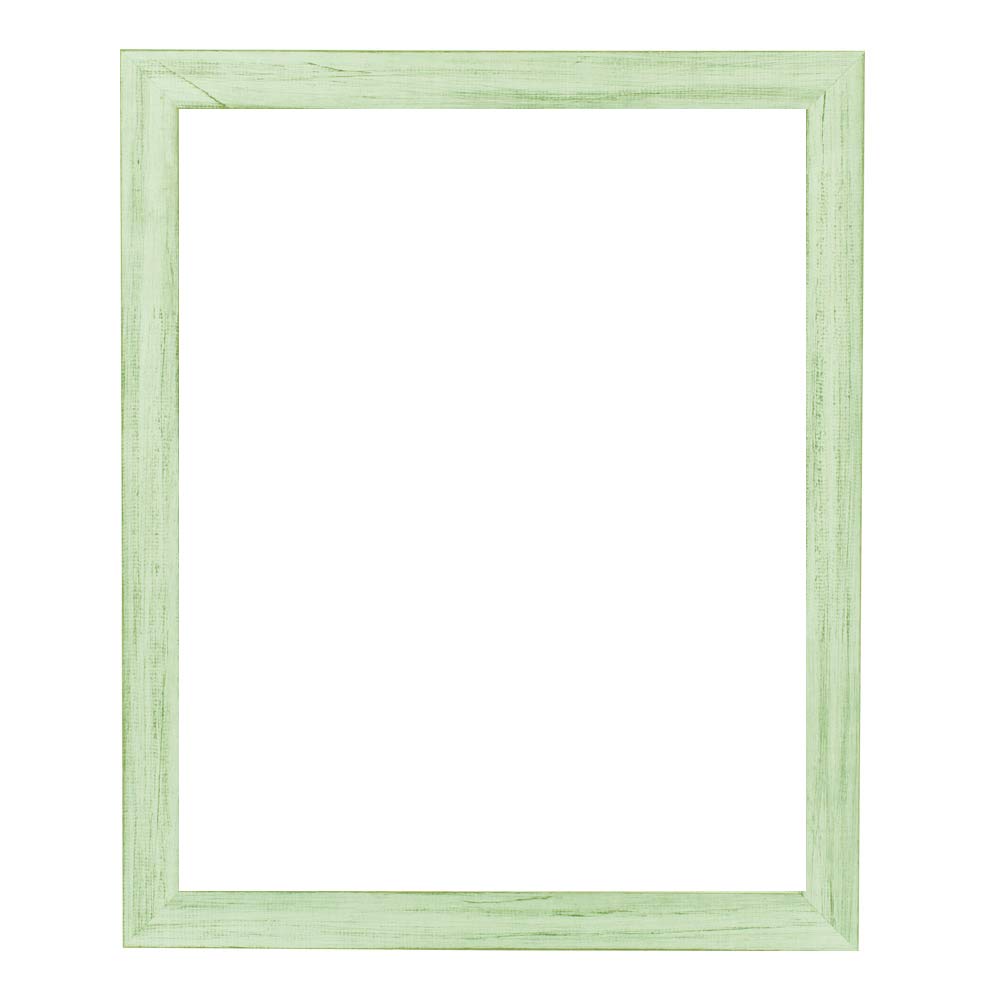 Handmade 1.5 Inch Thick Wood Picture Frame Set of 2 - 14x18 Inches Mint Green Rustic Wall Decor with Glass Front and Hanging Hardware - Perfect for Displaying Photos, Artwork, Posters in Home, Office, Gallery or Wedding Decor