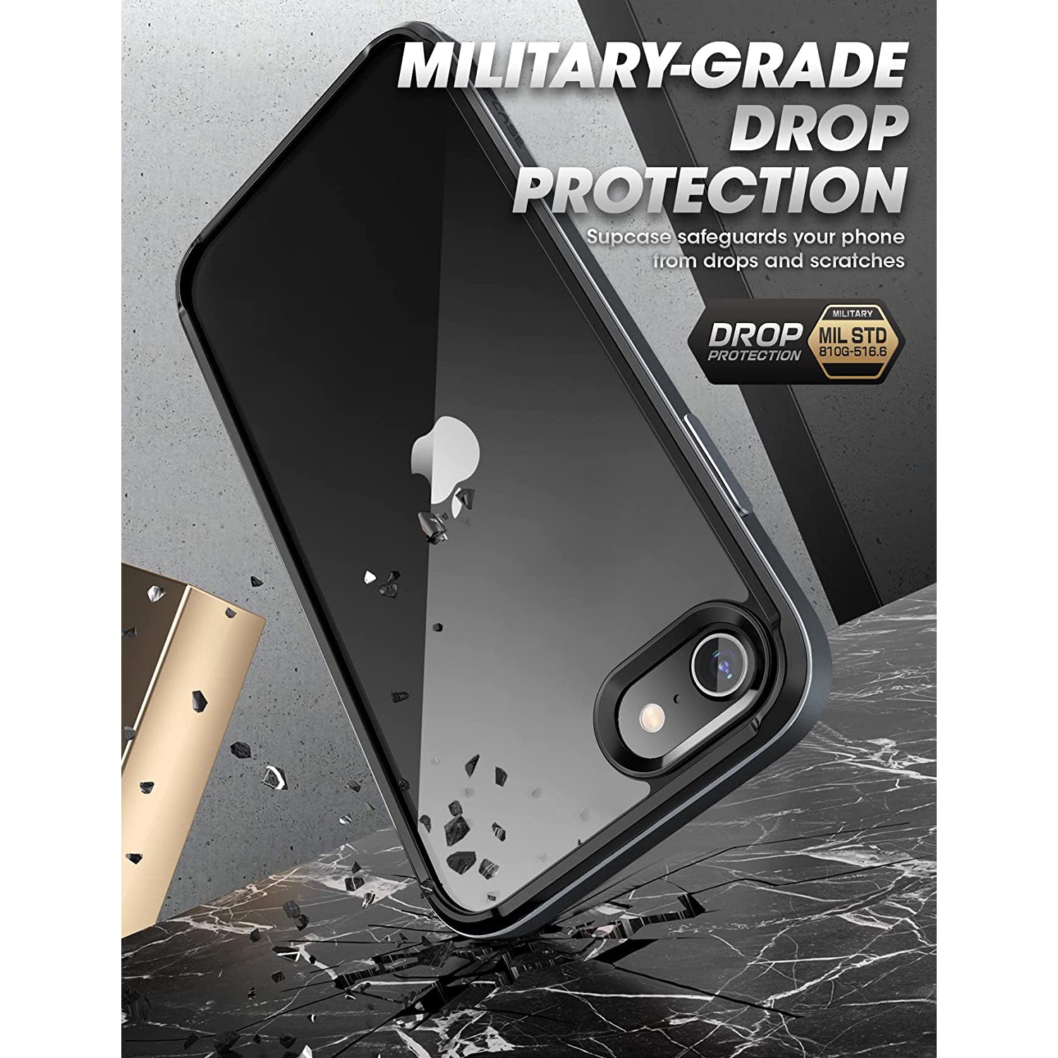 iPhone SE Unicorn Beetle EDGE Clear Bumper Case - Shockproof & Scratch Resistant Protective Cover for iPhone SE (2020/2nd Gen) - Perfect for Outdoor Activities, Work & Daily Use