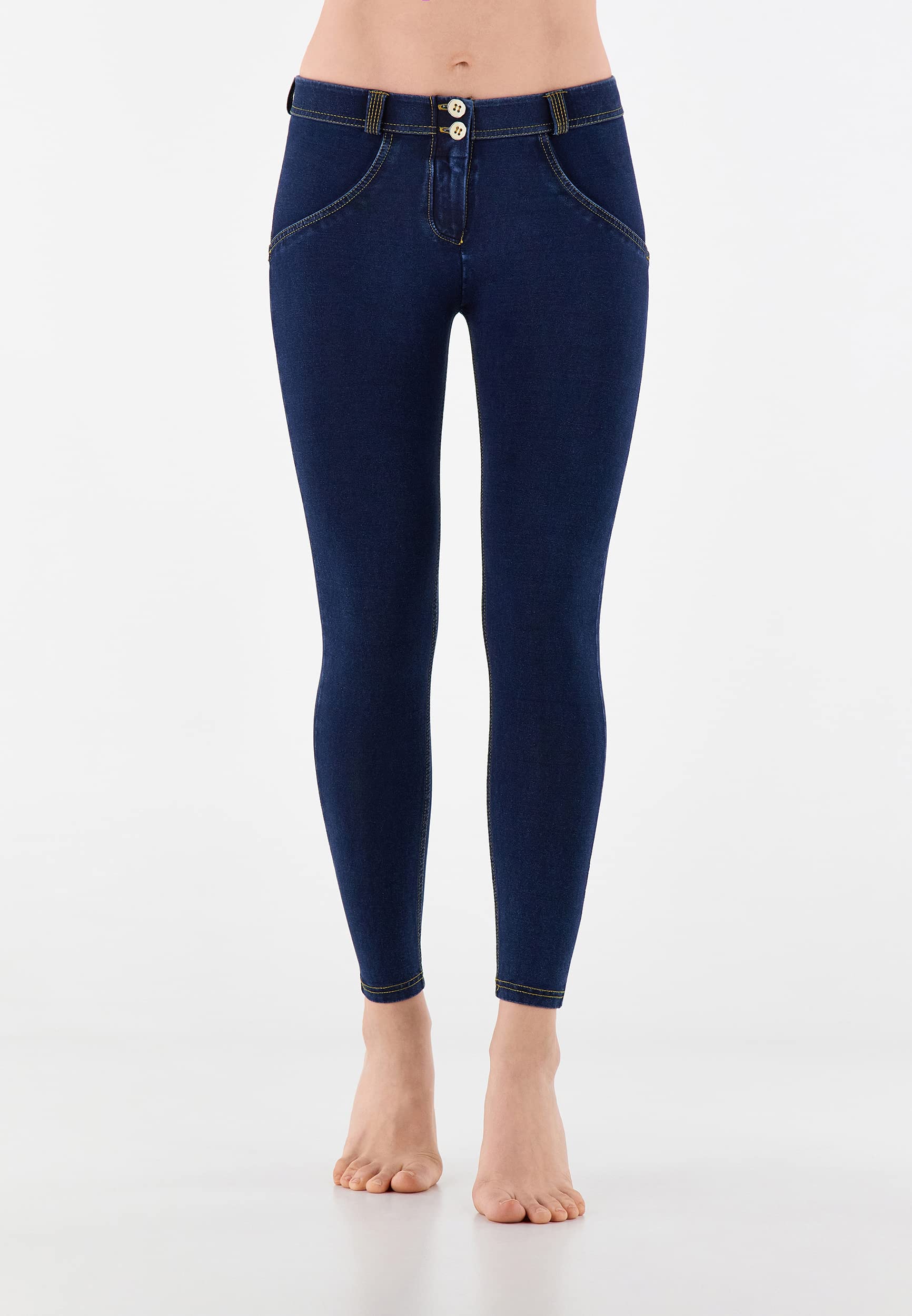 FREDDY WR.UP® Women's Mid Rise Petite Denim Jeans - Stretch Comfort Fit for Casual & Work Wear
