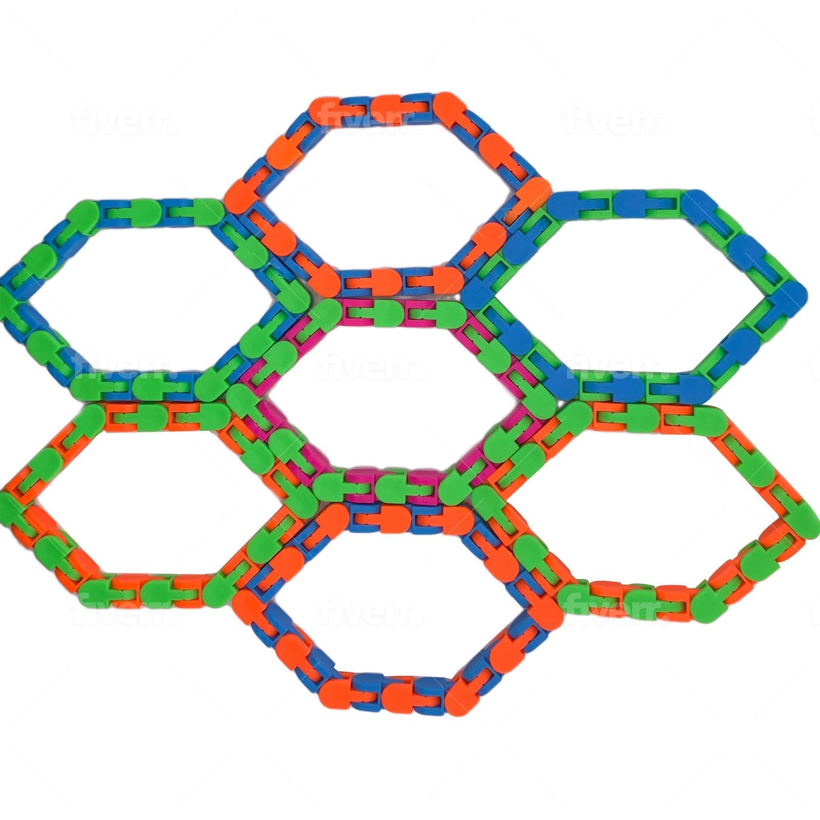 6 Pack Wacky Tracks Sensory Fidget Toys for Kids - ADHD Autism Stress Relief, Quiet Educational Toys to Improve Focus & Develop Fine Motor Skills - Perfect for Classroom, Travel and Anxiety Relief