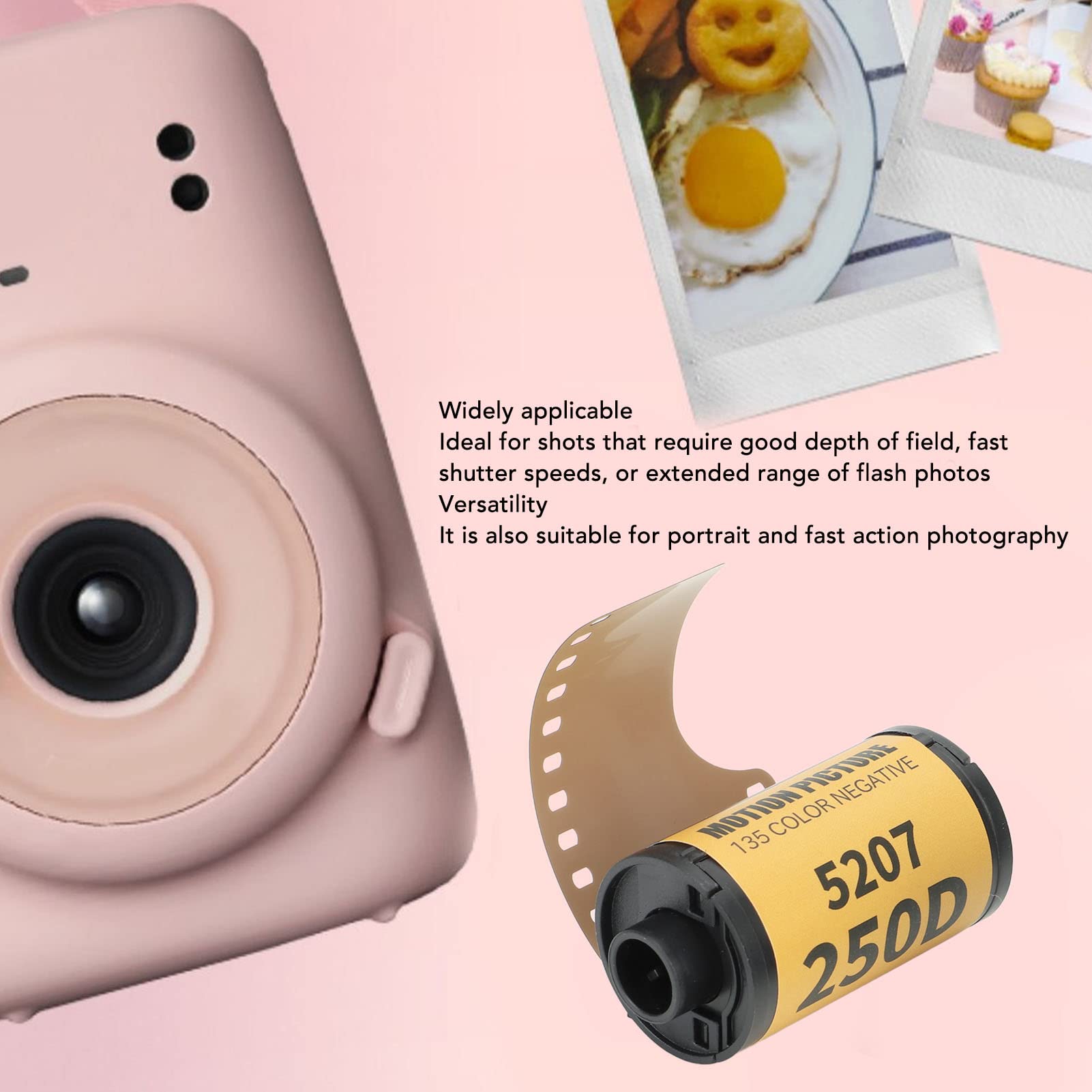 35mm Color Print Film - Professional Wide Exposure Range ECN-2 Process Film for 135 Cameras (8 Sheets) | Perfect for Portrait, Street & Travel Photography