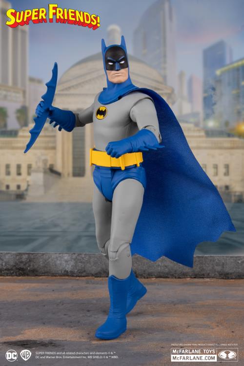 DC Comics Super Friends Retro Batman Action Figure - 6-Inch Collectible Toy for Kids & Adults - Perfect for Display, Gifts, and Superhero Play Scenes