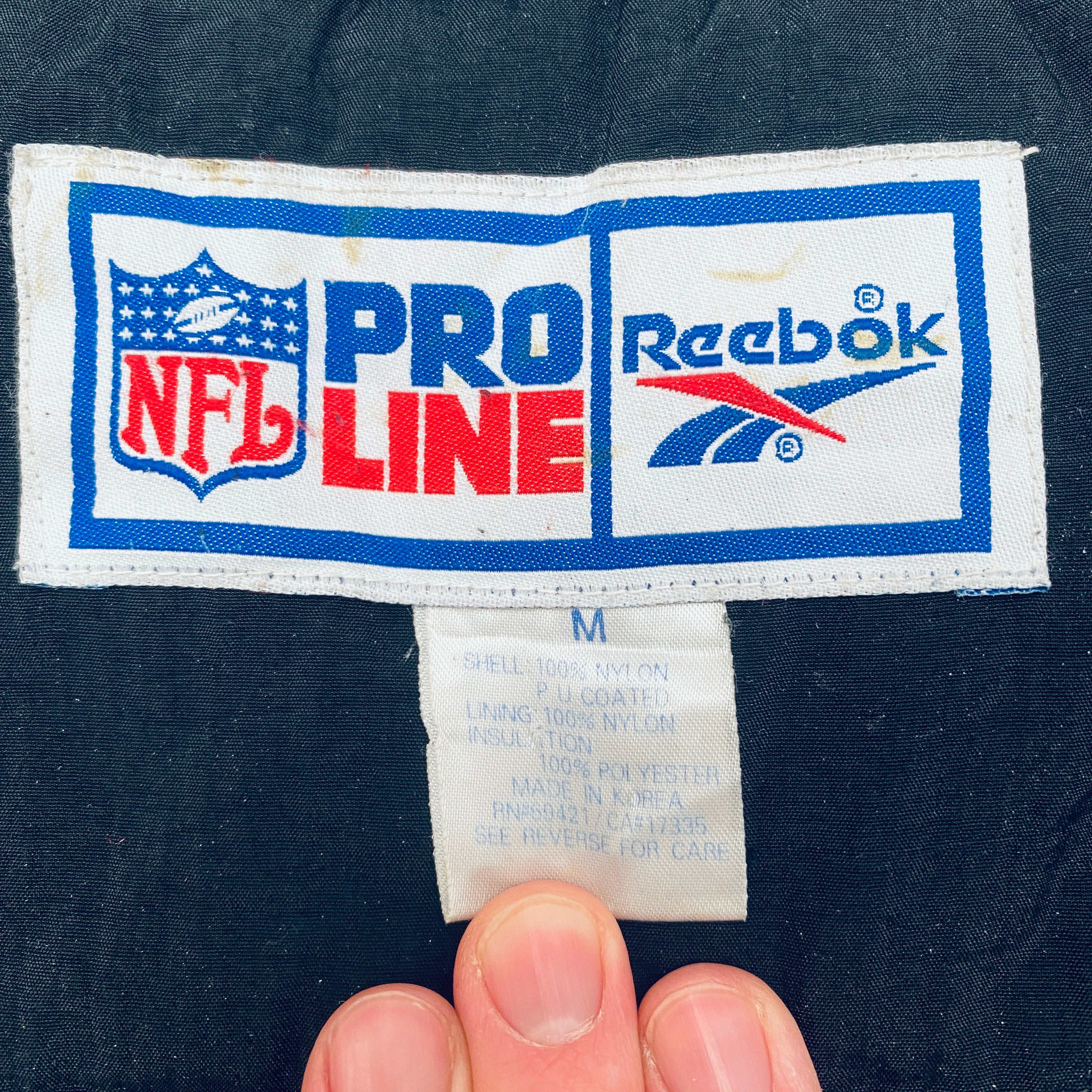 Philadelphia Eagles 1990s Reebok Reverse Spellout Full-Zip Proline Jacket for Men - Vintage NFL Football Fan Gear for Game Day & Casual Wear