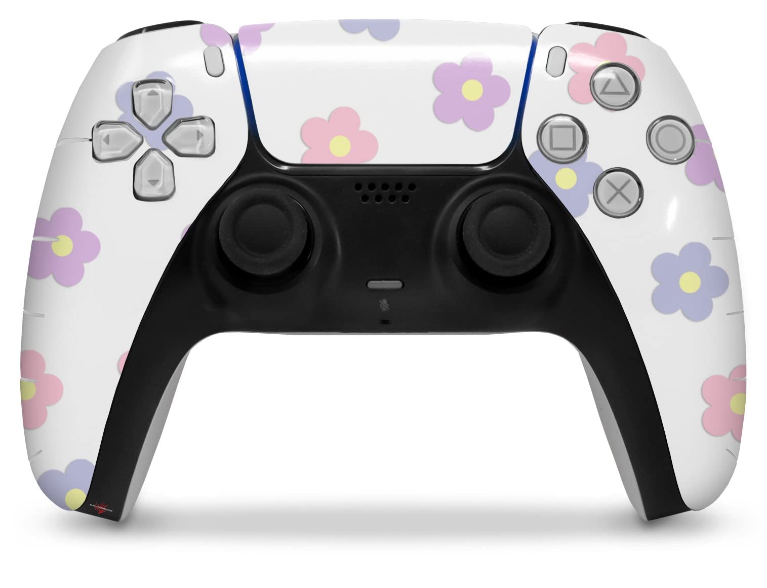 PS5 DualSense Controller Skin Wrap - Pastel Flowers for Gaming & Protection