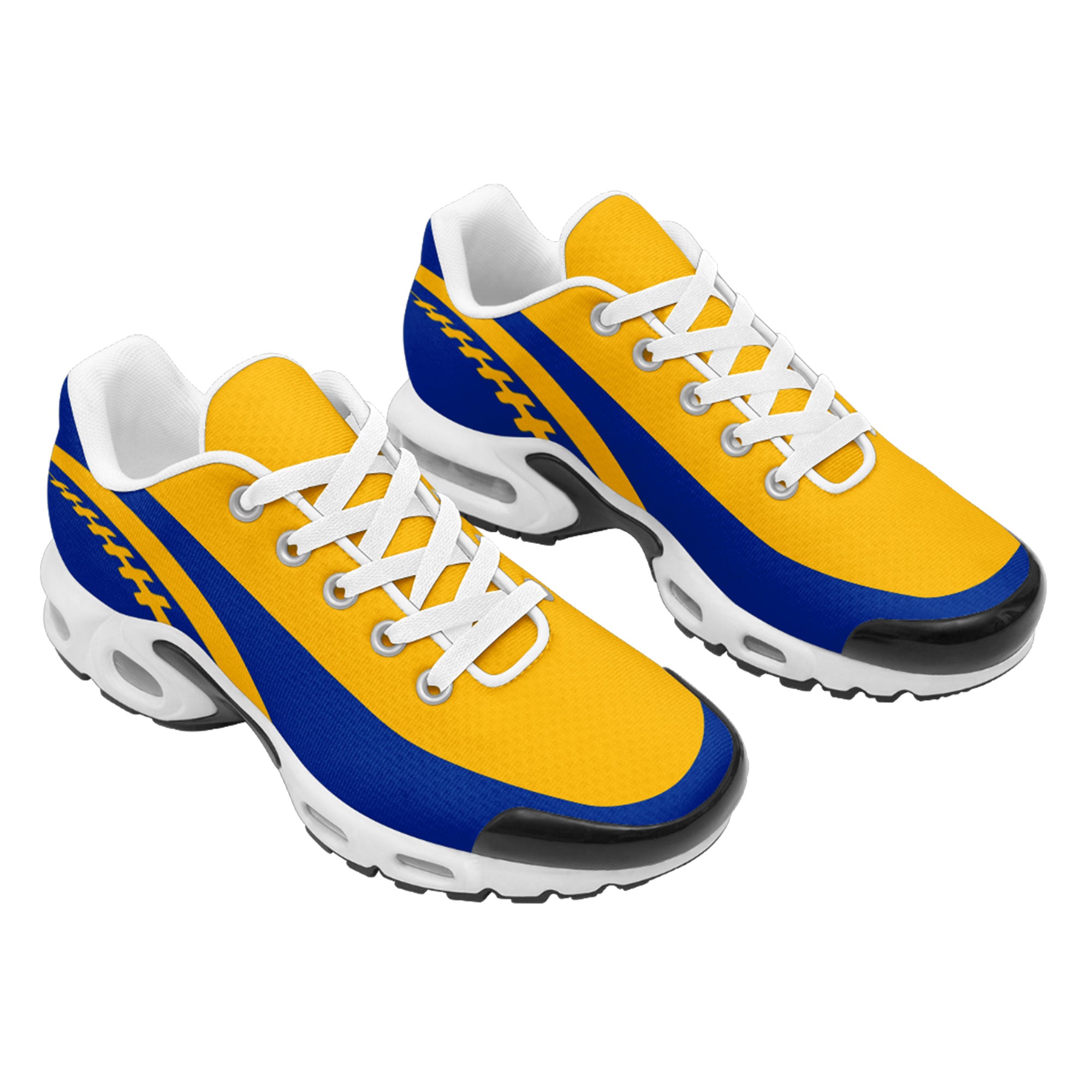 Custom Blue & Yellow Personalized Jersey with TN Shoes Combo - Sports Fan Gift Set for Basketball, Football & Casual Wear - D0200101-15