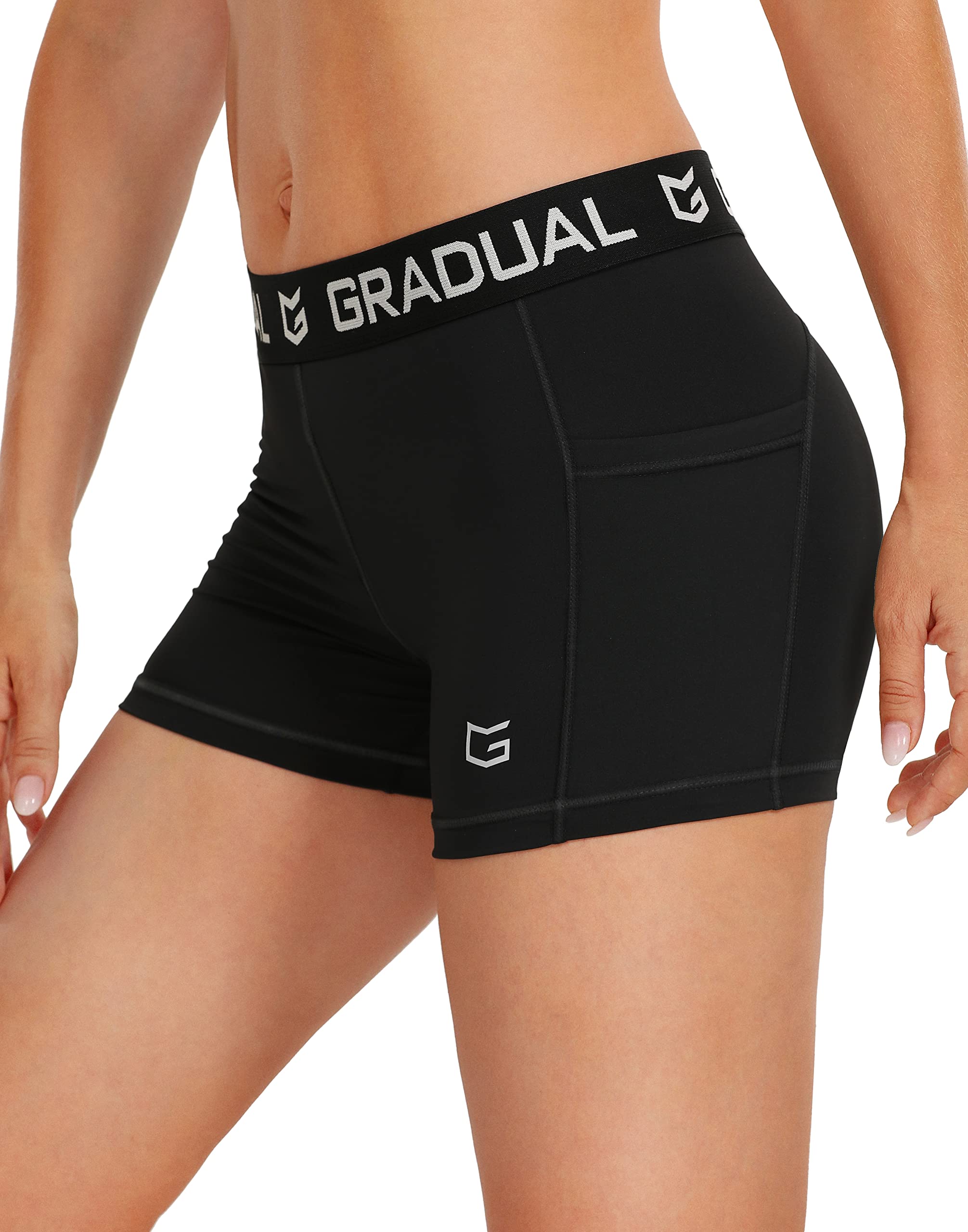 Best Women's Spandex Compression Volleyball Shorts - 3