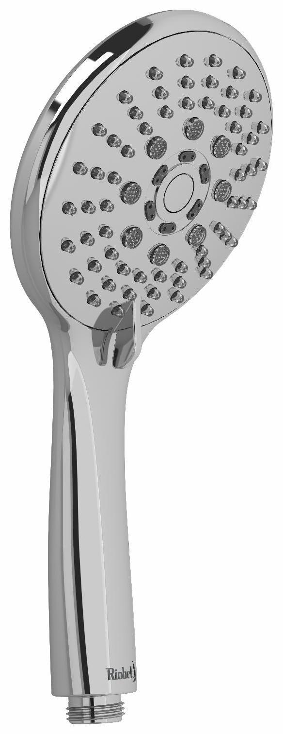 3 Function Handshower with Chrome Finish - RIOBEL 4366C for Bathroom, Shower & Spa - High Pressure, Adjustable Spray Modes