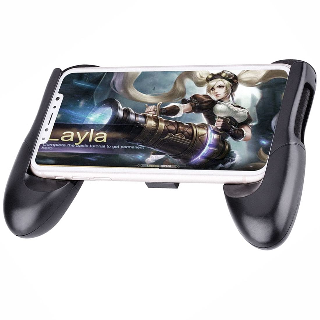 GARASANI Portable Game Controller for iPhone & Android - Ergonomic Phone Gamepad Joystick Grip with Adjustable Holder (Fits 4.5-6.5 Inch Phones) - Perfect for Mobile Gaming, Travel & Commuting