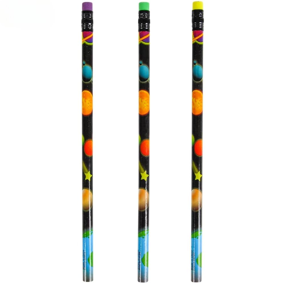 Rhode Island Novelty 7.5 Inch Space Themed Pencils - Bulk Pack for School, Office & Gift Giving | Fun Galaxy Design Writing Utensils for Students, Teachers & Space Enthusiasts