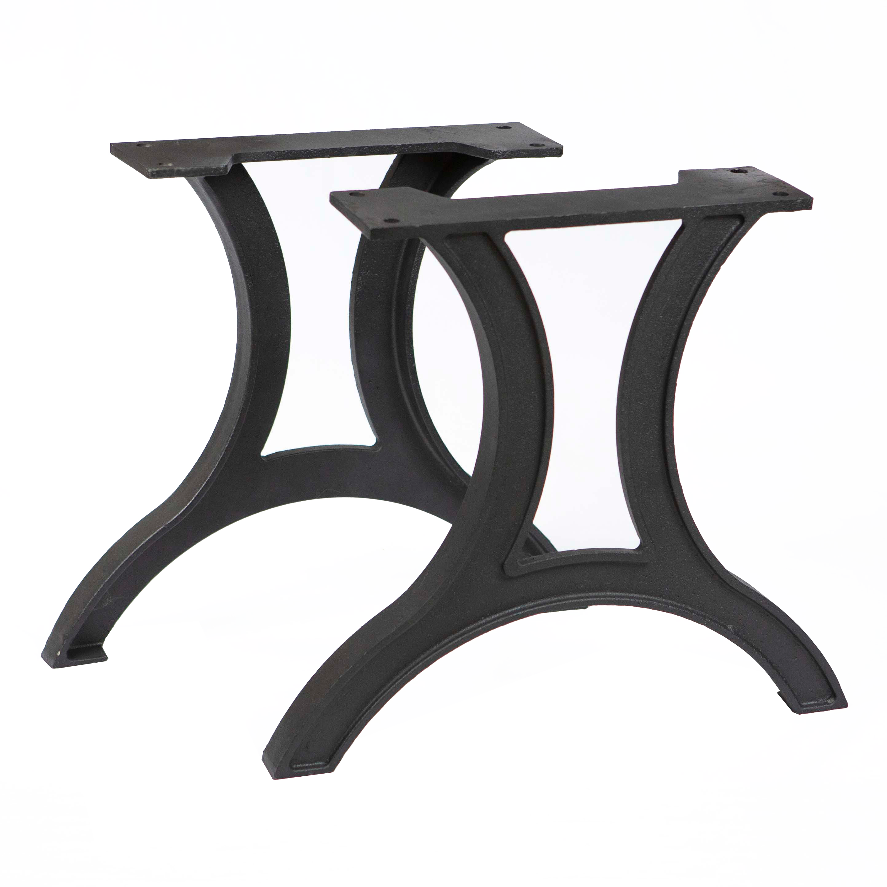 CN720 Heavy Duty Cast Iron Coffee Table Legs - 1 Pair (Set of 2) - Industrial Style Furniture Supports for DIY Table, Desk, Bench Projects - Perfect for Living Room, Office, or Outdoor Use