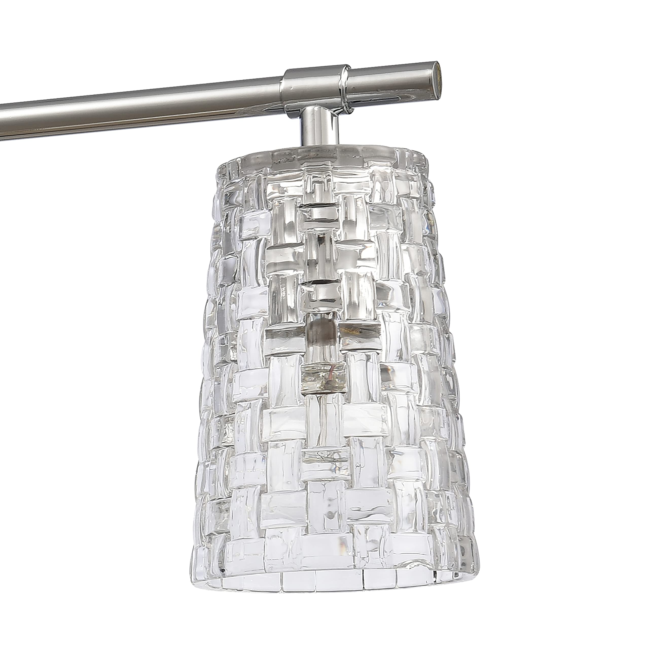Elk Home Lightweave Vanity Light - 4-Light Polished Nickel Bathroom Fixture with Clear Crystal Accents, Traditional Style for Bedroom or Bathroom Vanity Lighting