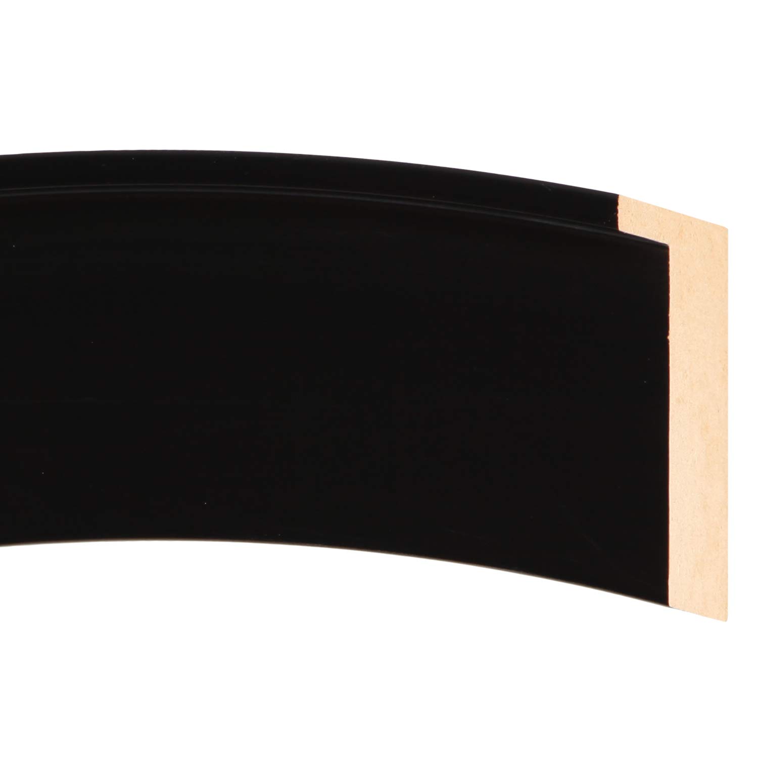 OVALCREST - 16.6x20.6 Inch Oval Wooden Beveled Wall Mirror - Matte Black Frame for Bathroom Vanity, Bedroom, Living Room & Hallway Decor - Singapore Style Home Accent - Perfect for Makeup, Dressing & Wall Decor
