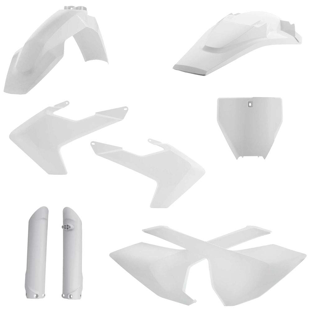 Acerbis Full Plastic Kit White for Husqvarna FC 350 2016-2018 | Dirt Bike Replacement Parts | Perfect for Off-Road Racing & Motorcycle Maintenance