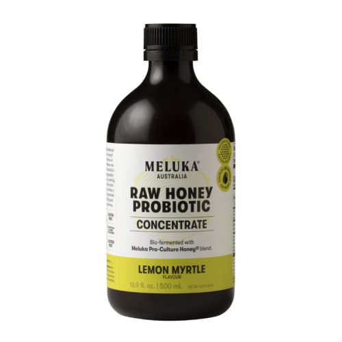 Raw Honey Probiotic Concentrate with Meluka Native Honey & Lemon Myrtle - Immune Support, Digestive Health, Natural Energy Boost - Perfect for Tea, Smoothies & Wellness Routines