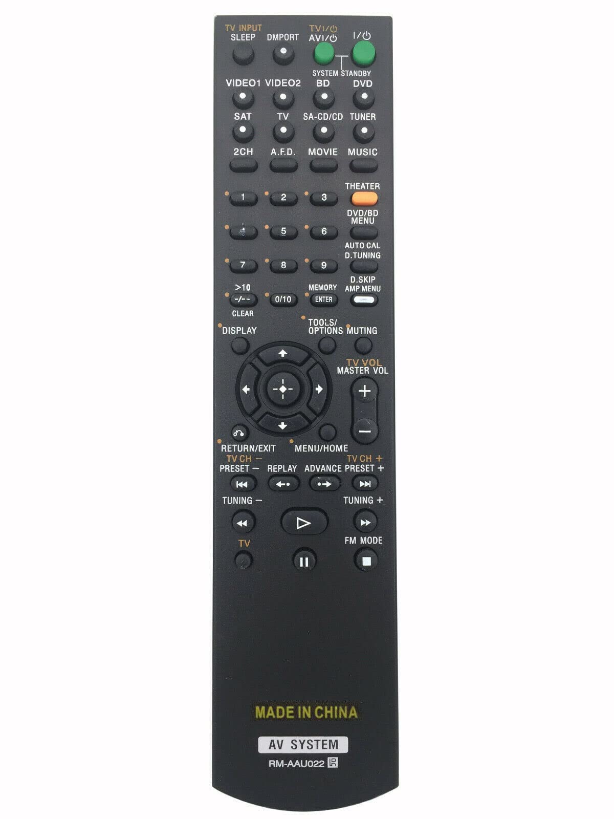 Universal Replacement Remote Control for Sony AV STR-DG510/STR-K790/STR-K1600 & RM-AAU014/RM-AAU013 - Compatible with AC, TV, Audio Devices - Perfect for Home Theater & Entertainment Systems