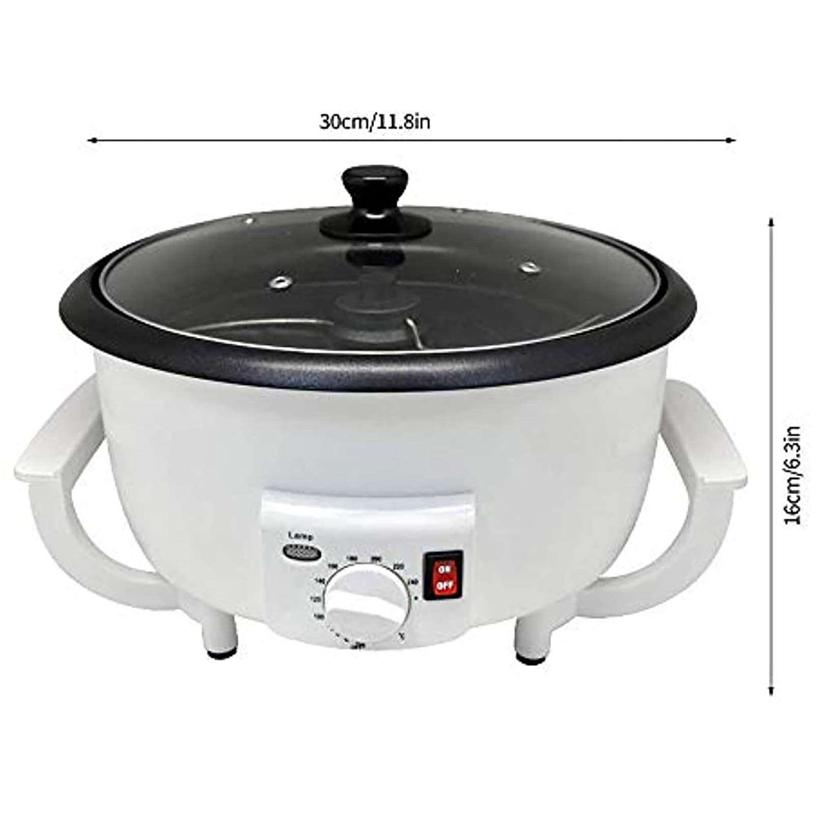Electric Coffee Bean Roaster Machine - Stainless Steel Drum Roaster with Thermostat Control for Home Use | Perfect for Fresh Coffee Roasting, DIY Coffee Shops & Gifts (220V)