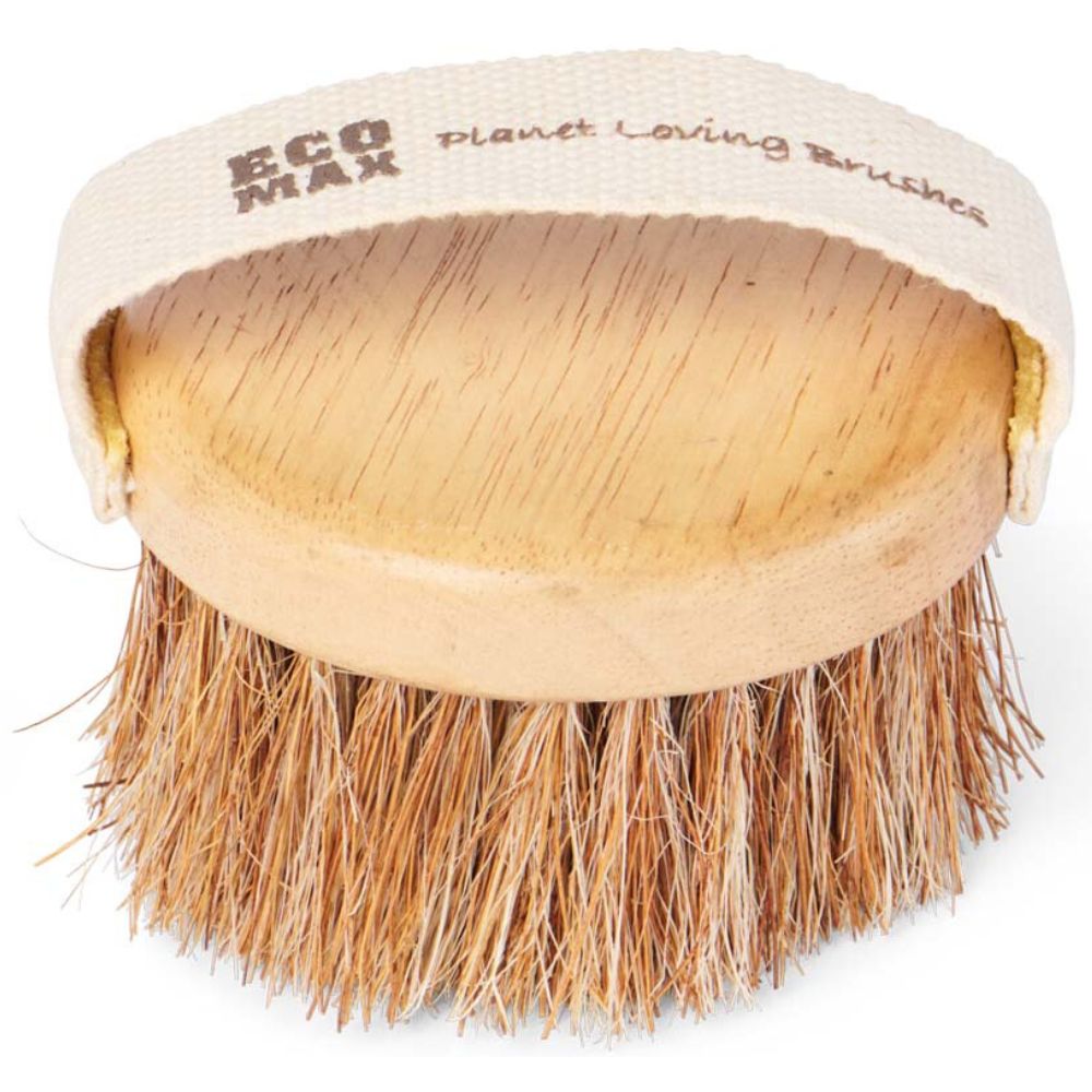 EcoMax Spa Round Body Brush for Exfoliation & Dry Brushing - Soft Bristles for Smooth Skin - Perfect for Shower, Bath & Self-Care Routine