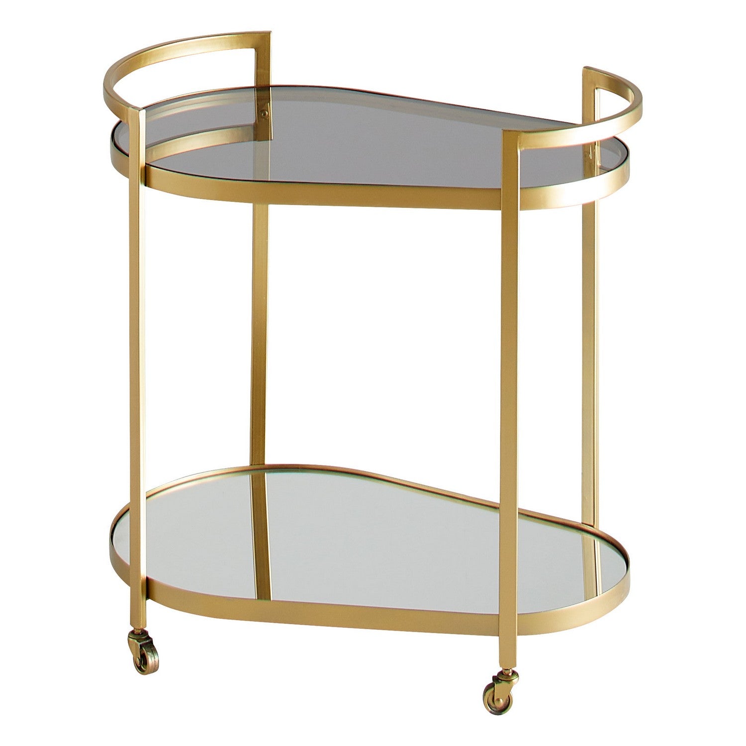 Cyan Design 11437 Cosmo Gold Bar Cart - Modern Rolling Drink Cart for Home Bar, Kitchen, or Living Room - Perfect for Cocktail Parties & Entertaining Guests