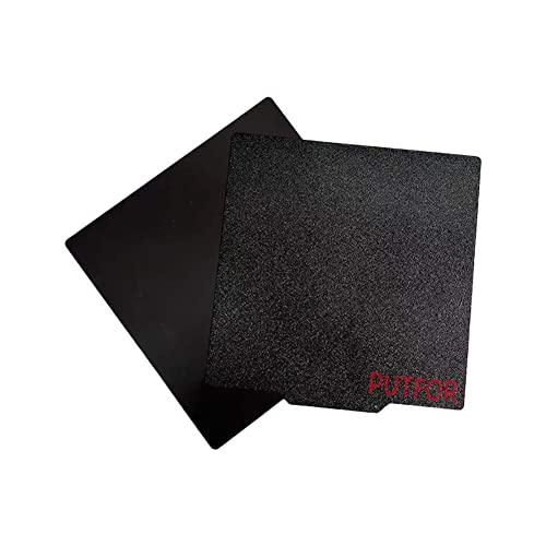PUTFOR PEI Flex Plate Spring Steel Double Sided PEI Powder Coated Textured Sheet with Magnetic Base for 3D Printer - Perfect for Smooth Printing & Easy Removal in DIY Projects & Professional 3D Printing