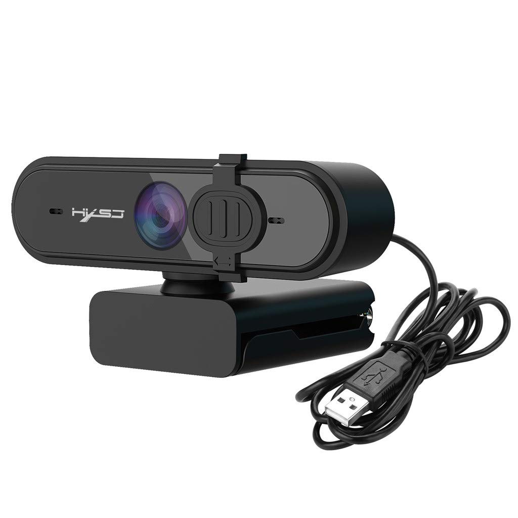 Niaviben 1080P Full HD Webcam with Autofocus, Built-in Microphone & Wide Angle Lens - USB Computer Camera for Video Conferencing, Live Streaming, Online Classes (Black) | Perfect for Zoom Meetings, Remote Work & Gaming