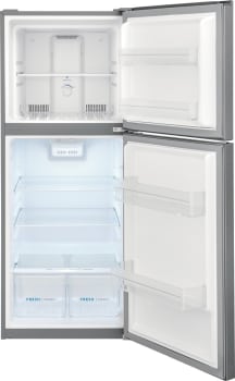 Frigidaire FFET1022UV 10.1 Cu. Ft. Compact Top Freezer Refrigerator - Stainless Steel Apartment Fridge for Small Spaces, Dorms & Kitchenettes