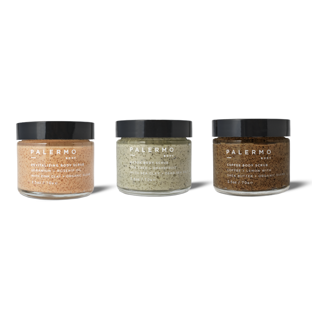 Exfoliating Body Scrub Travel Set - Natural Skincare for Smooth Skin | Perfect for Vacation, Gym & Spa Days