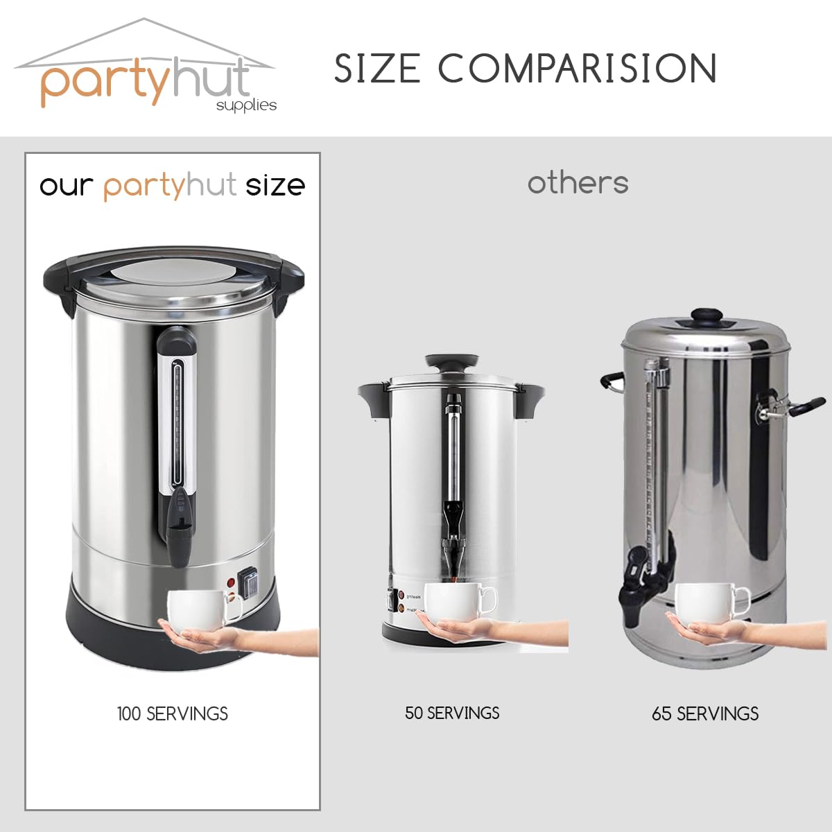 100-Cup XL Commercial Coffee Urn - Stainless Steel Brewer for Catering & Events | Large Capacity Hot Beverage Dispenser