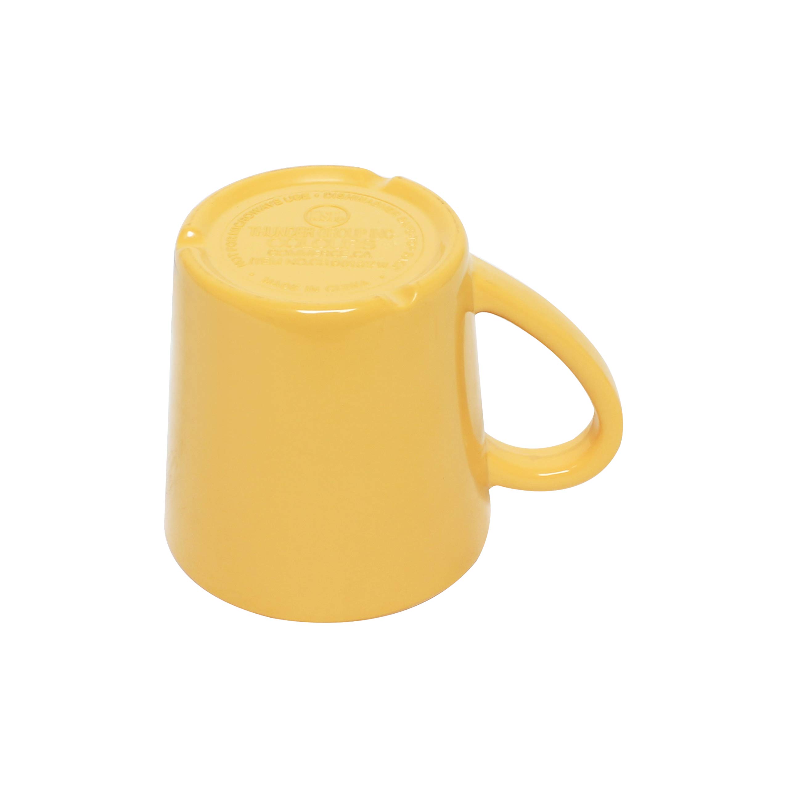 Premium Yellow Melamine Coffee Mug Set - 7 oz (3.125 Inch) - Durable BPA-Free Dishwasher Safe Cups - Pack of 12 - Perfect for Restaurants, Picnics, Camping & Outdoor Dining