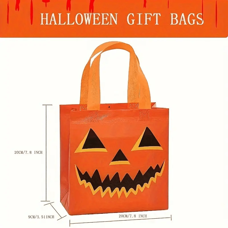Mpow Halloween Trick or Treat Tote Bags Set - Cute Cartoon Printed Reusable Grocery Bags for Kids Party Favors, Candy Collection & Halloween Decorations