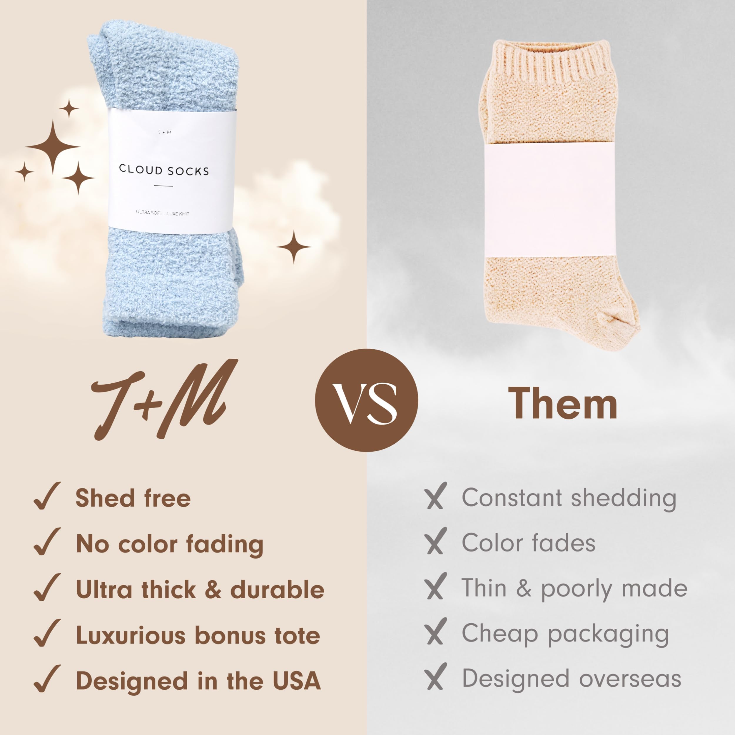 Unboxme Gifts Ultra Soft Cloud Socks for Women & Men - Warm & Cozy Luxury Sleep Socks with Plush Fabric - Perfect for Relaxing at Home, Yoga & Winter Comfort