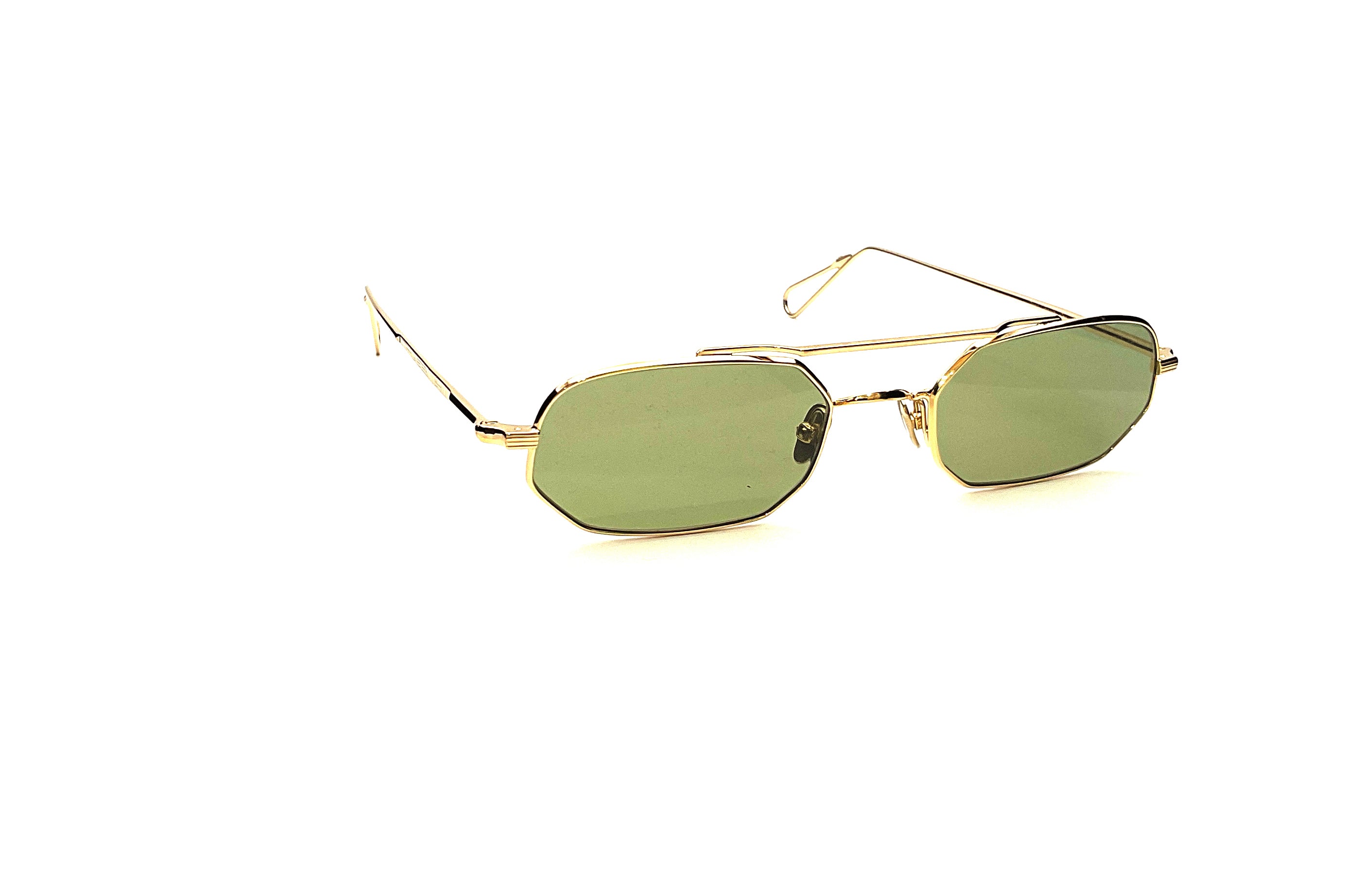 Ahlem Pont Lincoln Sunglasses - Champagne & Khaki Light Frame - Luxury UV Protection for Outdoor Activities, Travel, and Fashion