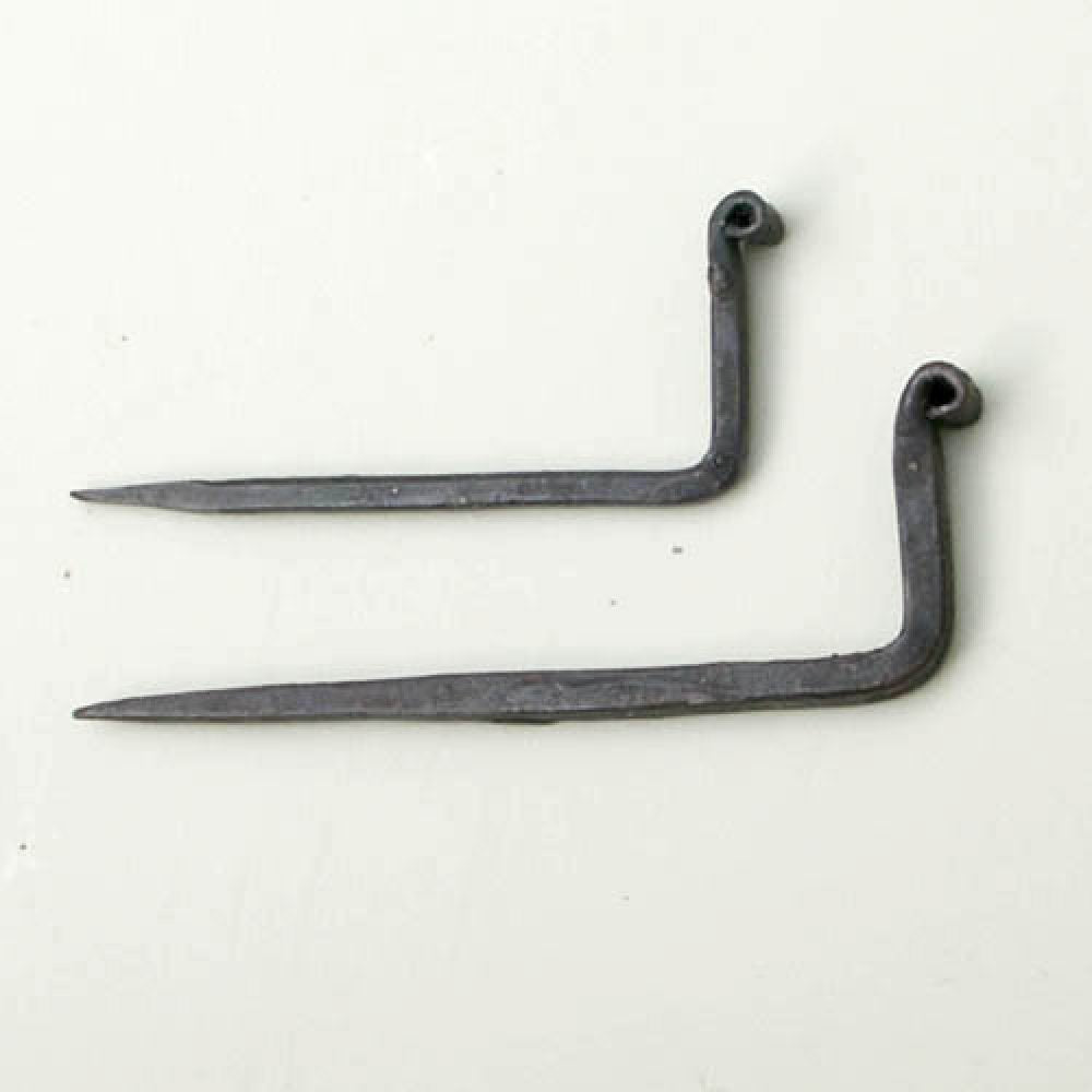 Forged Black Beeswax L Hook - Durable Fishing Hooks for Saltwater & Freshwater Angling - Perfect for Bass, Trout, and Fly Fishing Gear